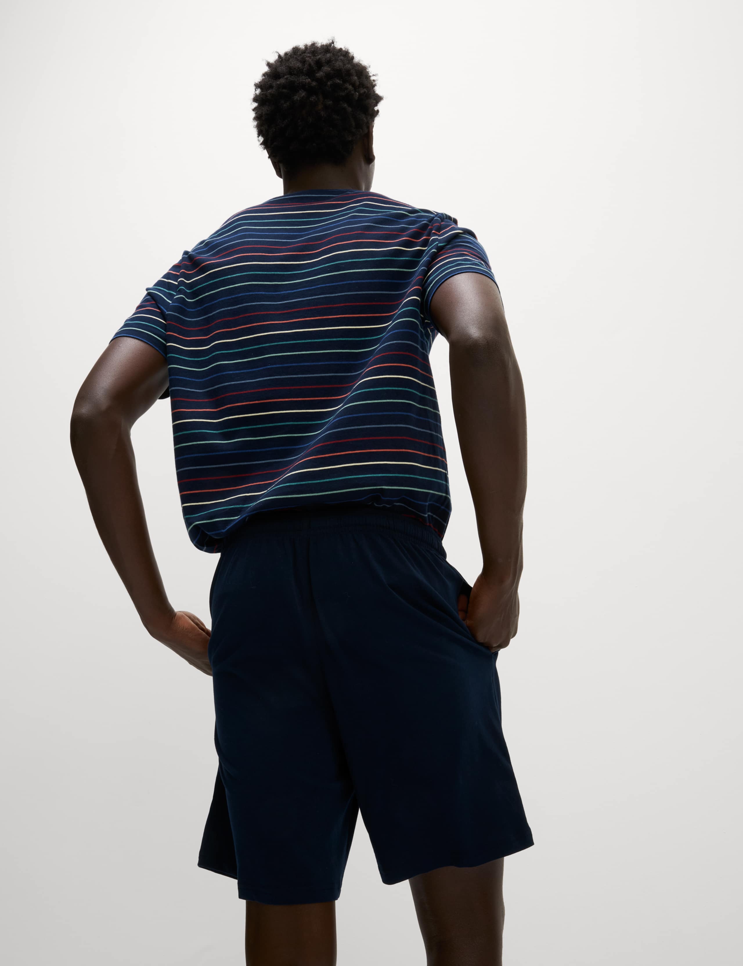 Pure Cotton Striped Pyjama Set 3 of 5