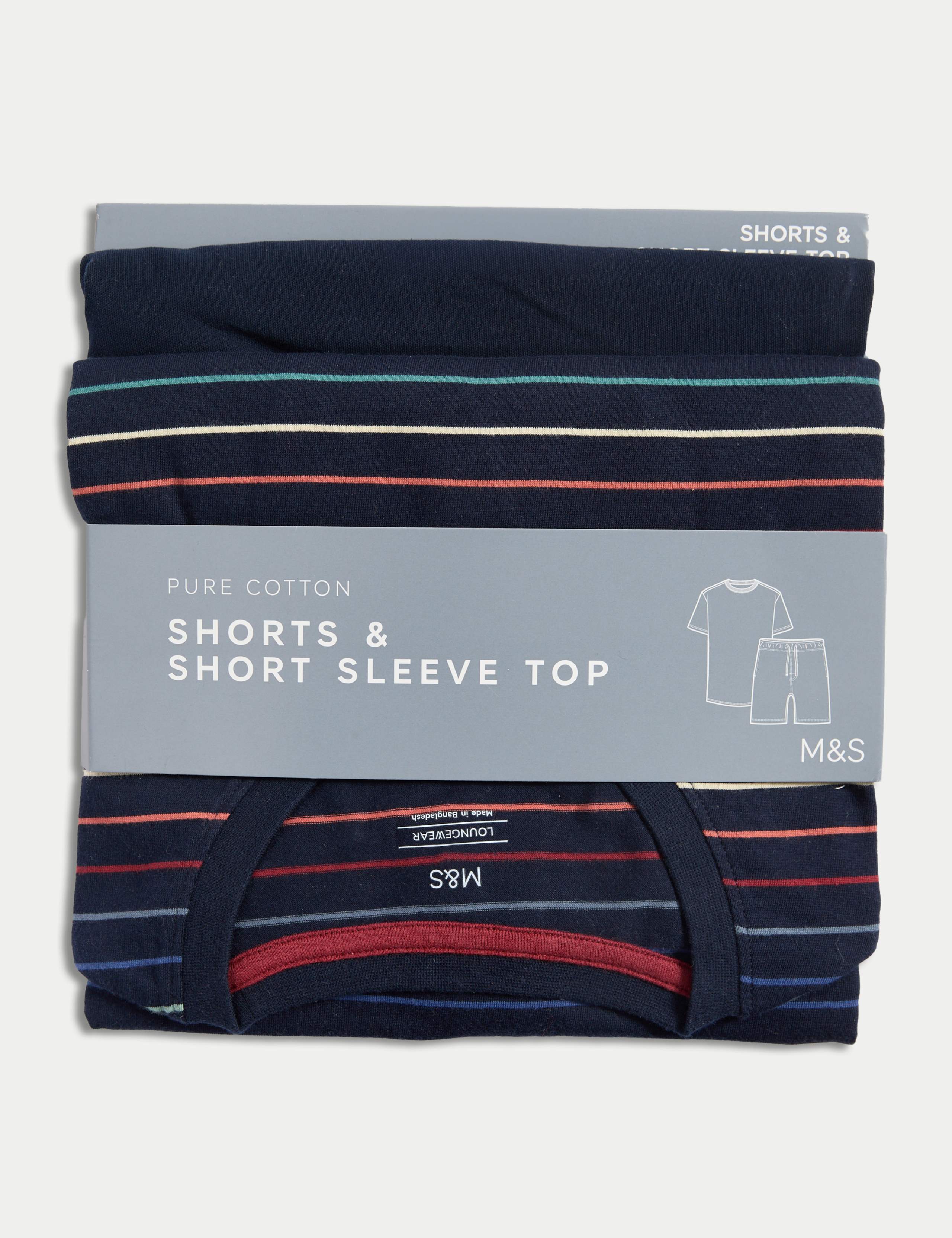 Pure Cotton Striped Pyjama Set 5 of 5
