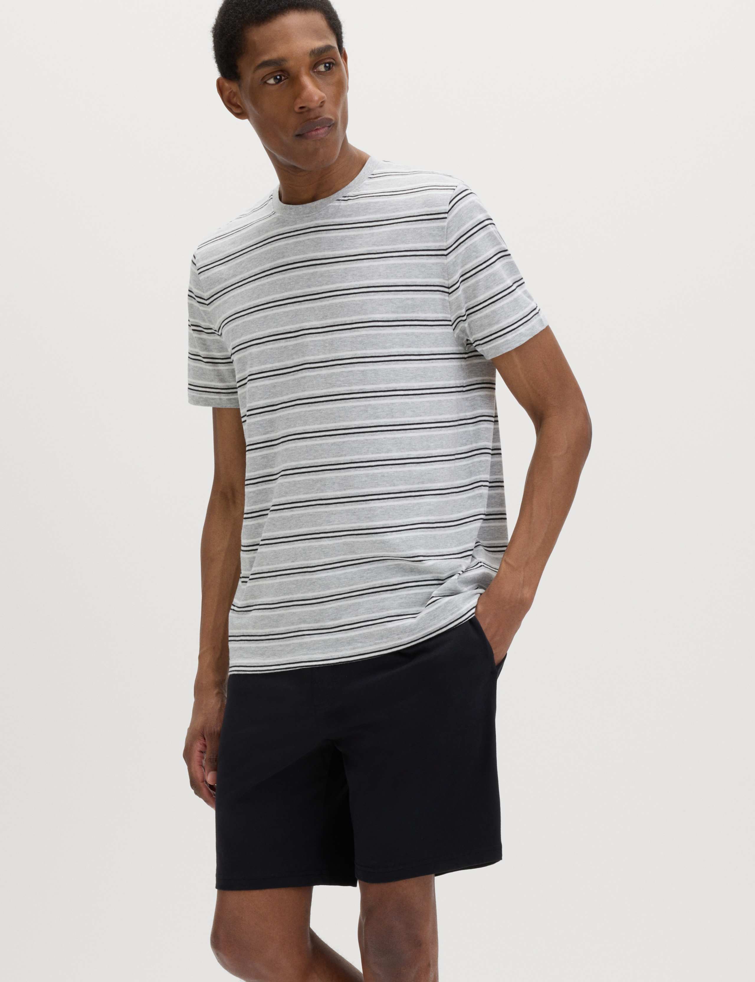 Pure Cotton Striped Pyjama Set 6 of 6