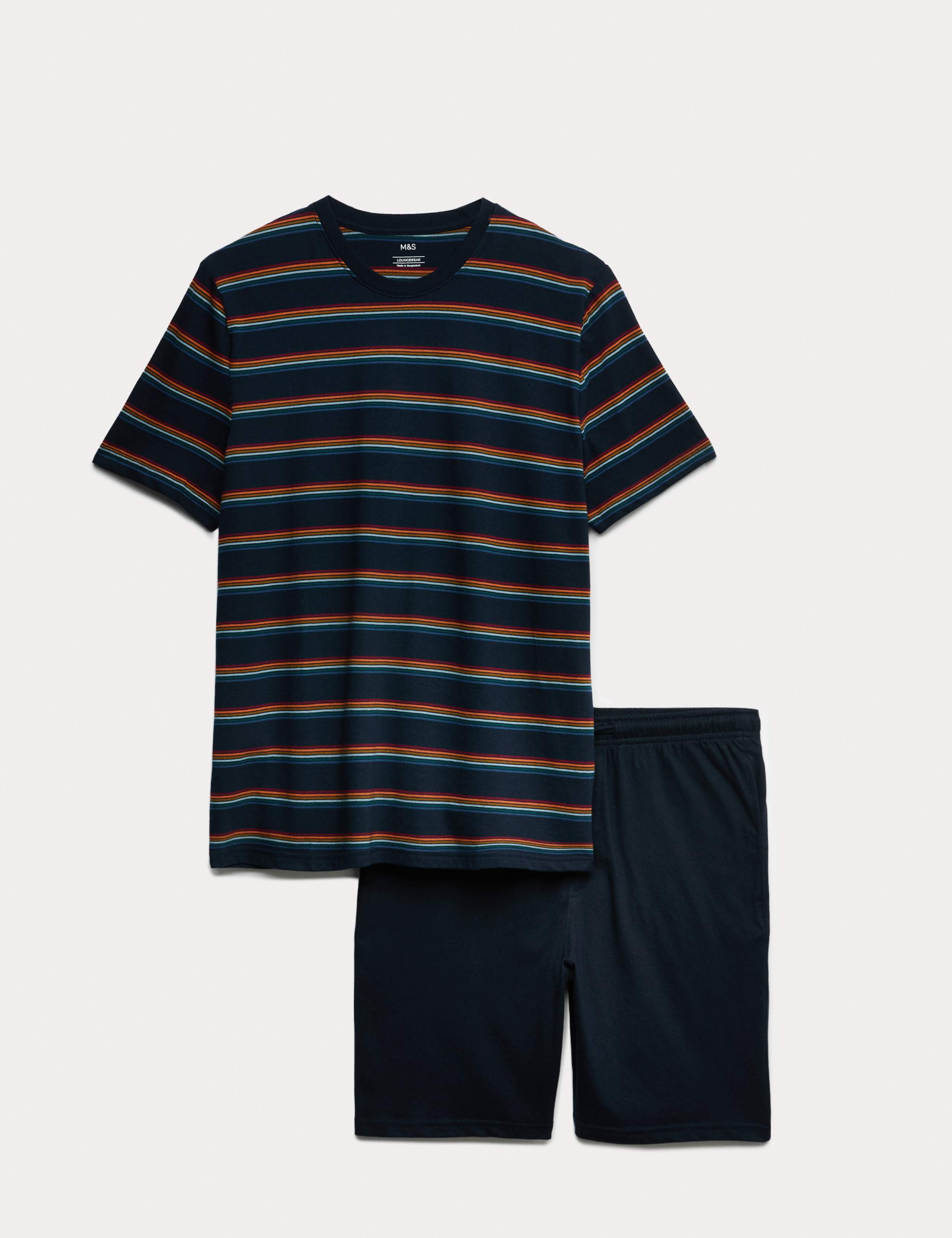 Pure Cotton Rainbow Stripe Pyjama Set 2 of 6