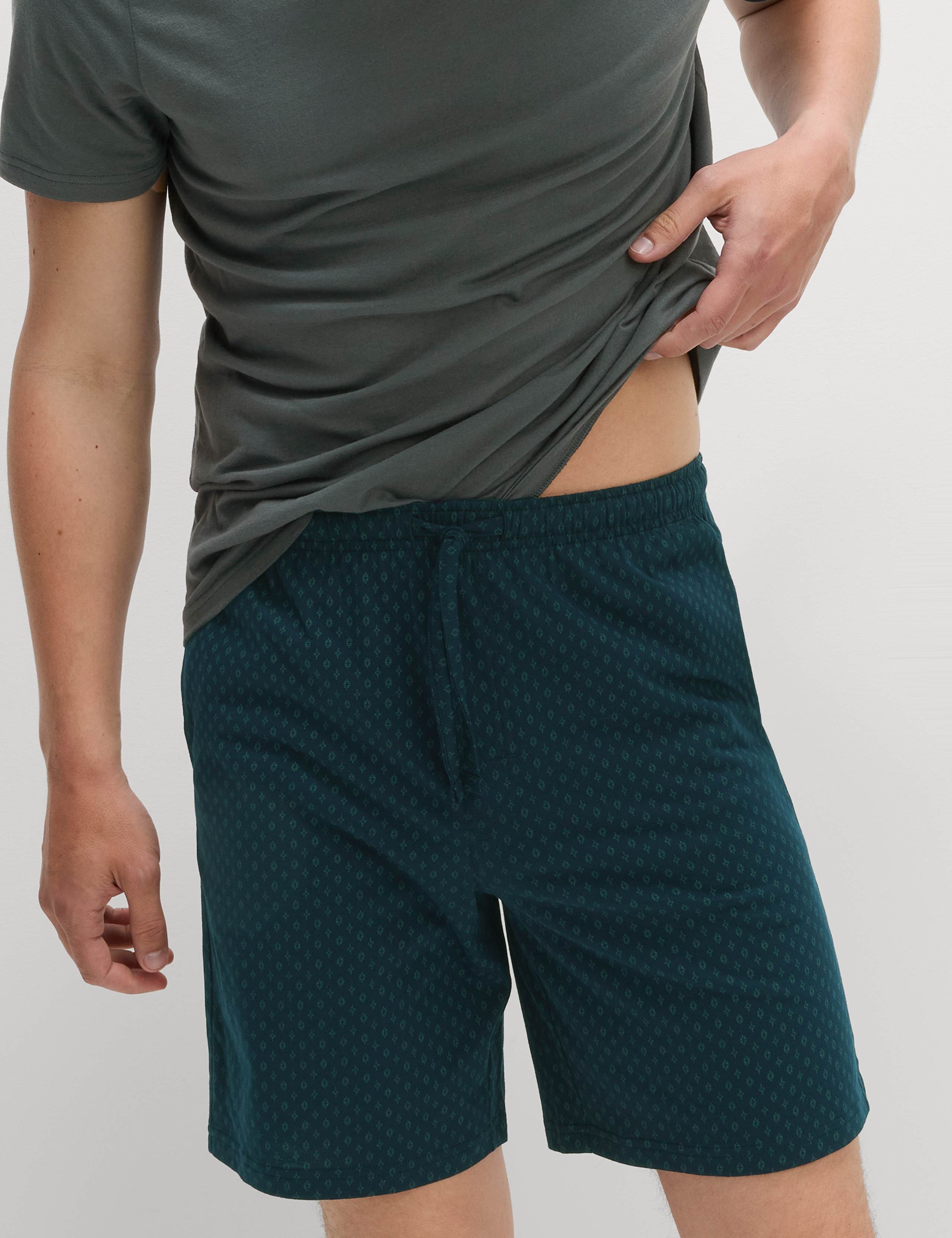 Pure Cotton Geometric Pyjama Set 6 of 6