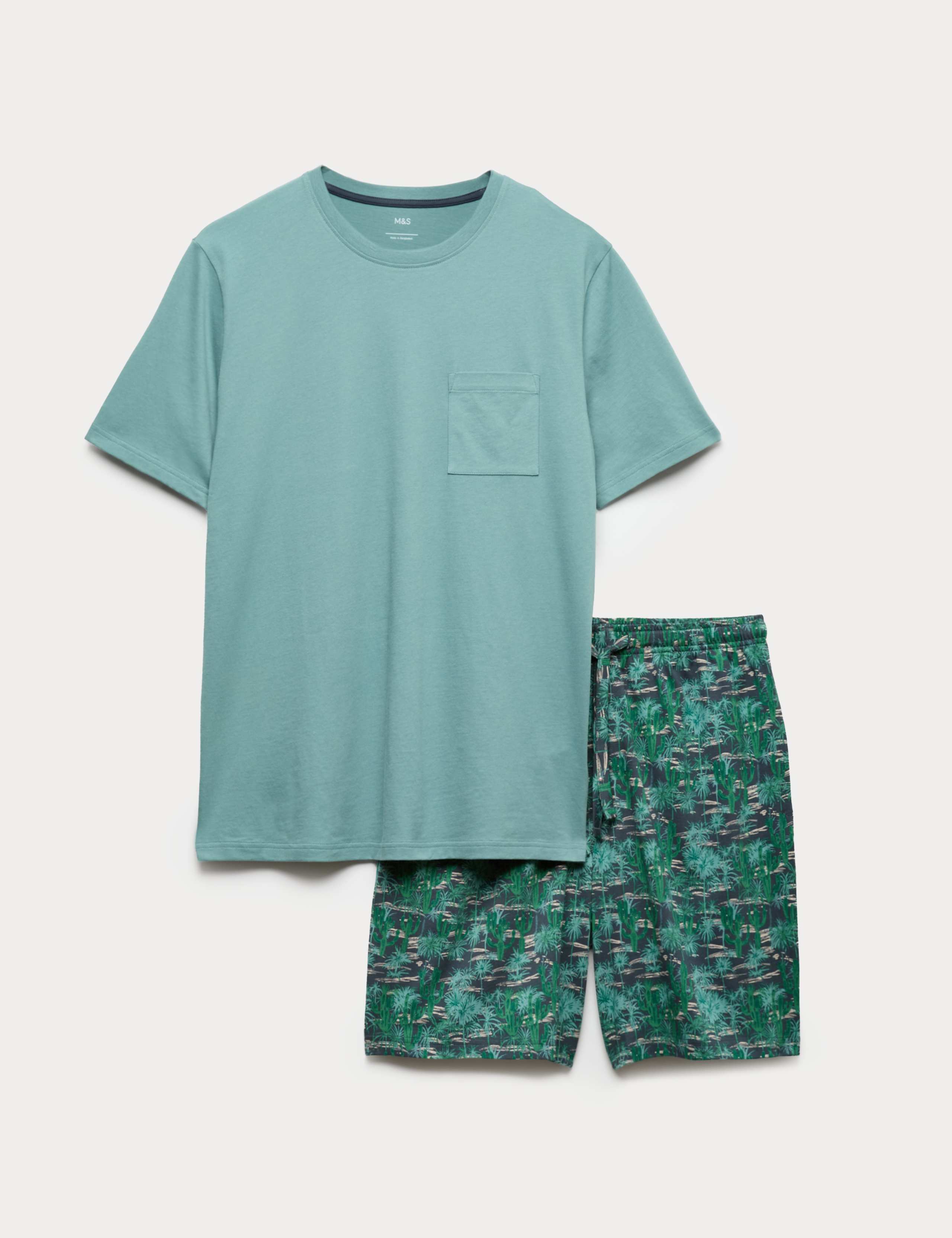 Pure Cotton Cactus Print Pyjama Set 2 of 5