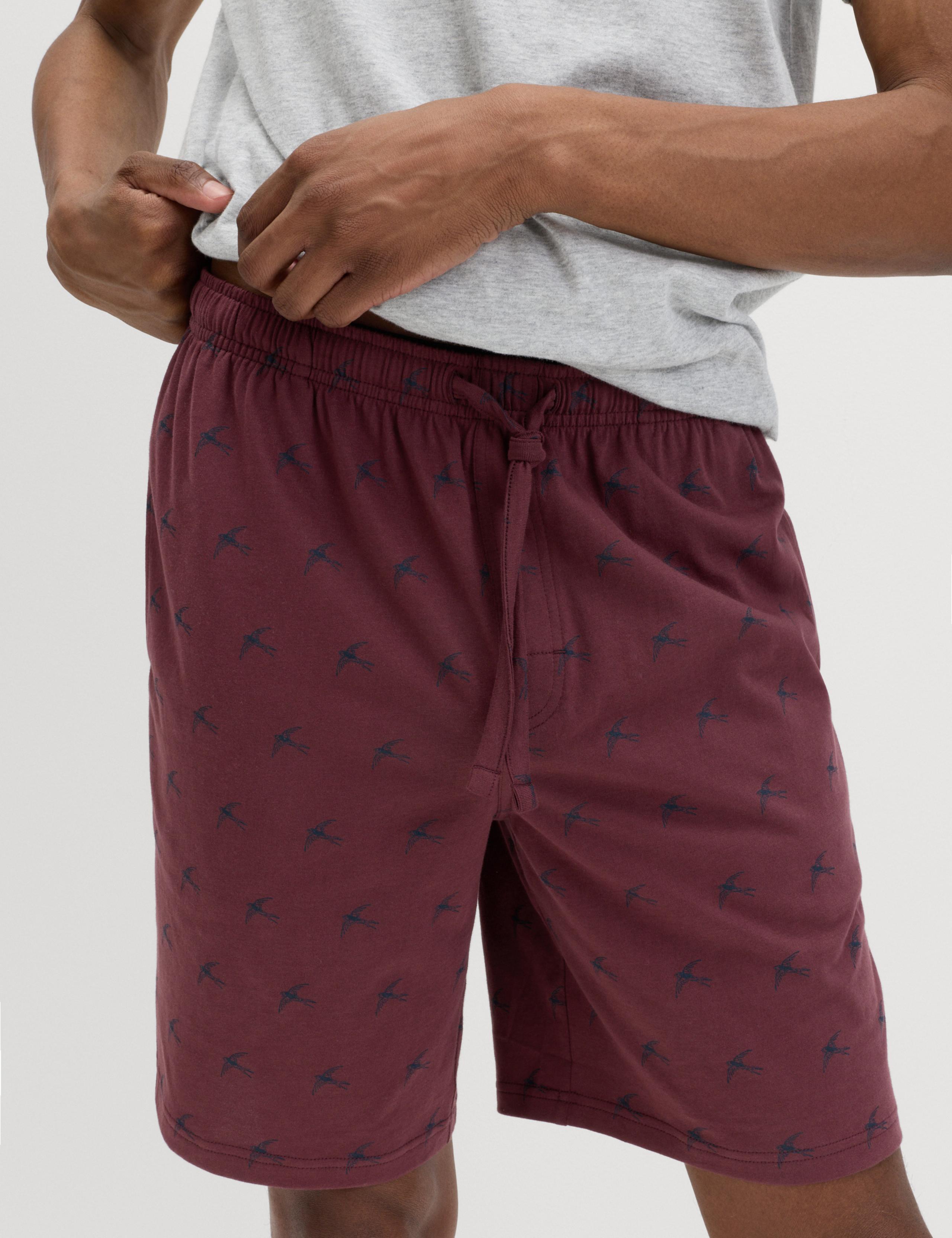 Pure Cotton Swallow Print Pyjama Set 4 of 5