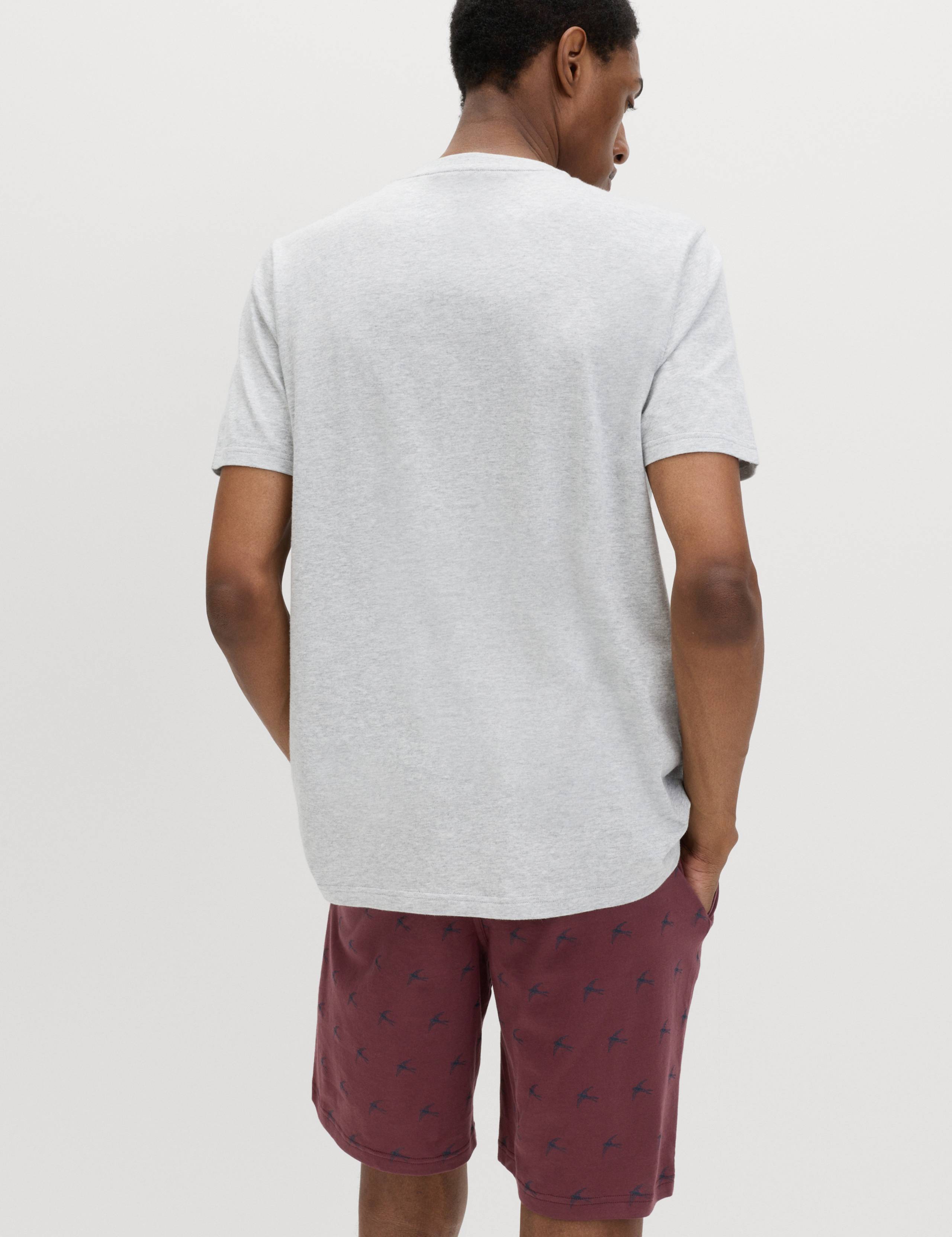 Pure Cotton Swallow Print Pyjama Set 5 of 5