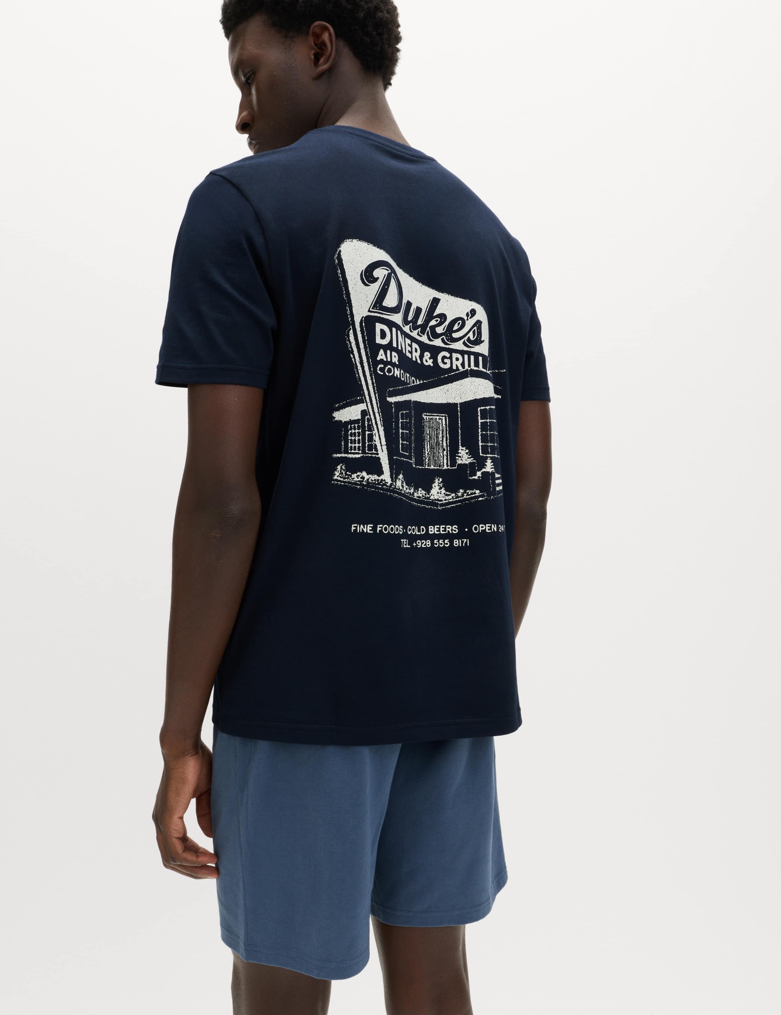 Pure Cotton Diner Graphic Pyjama Set 5 of 7