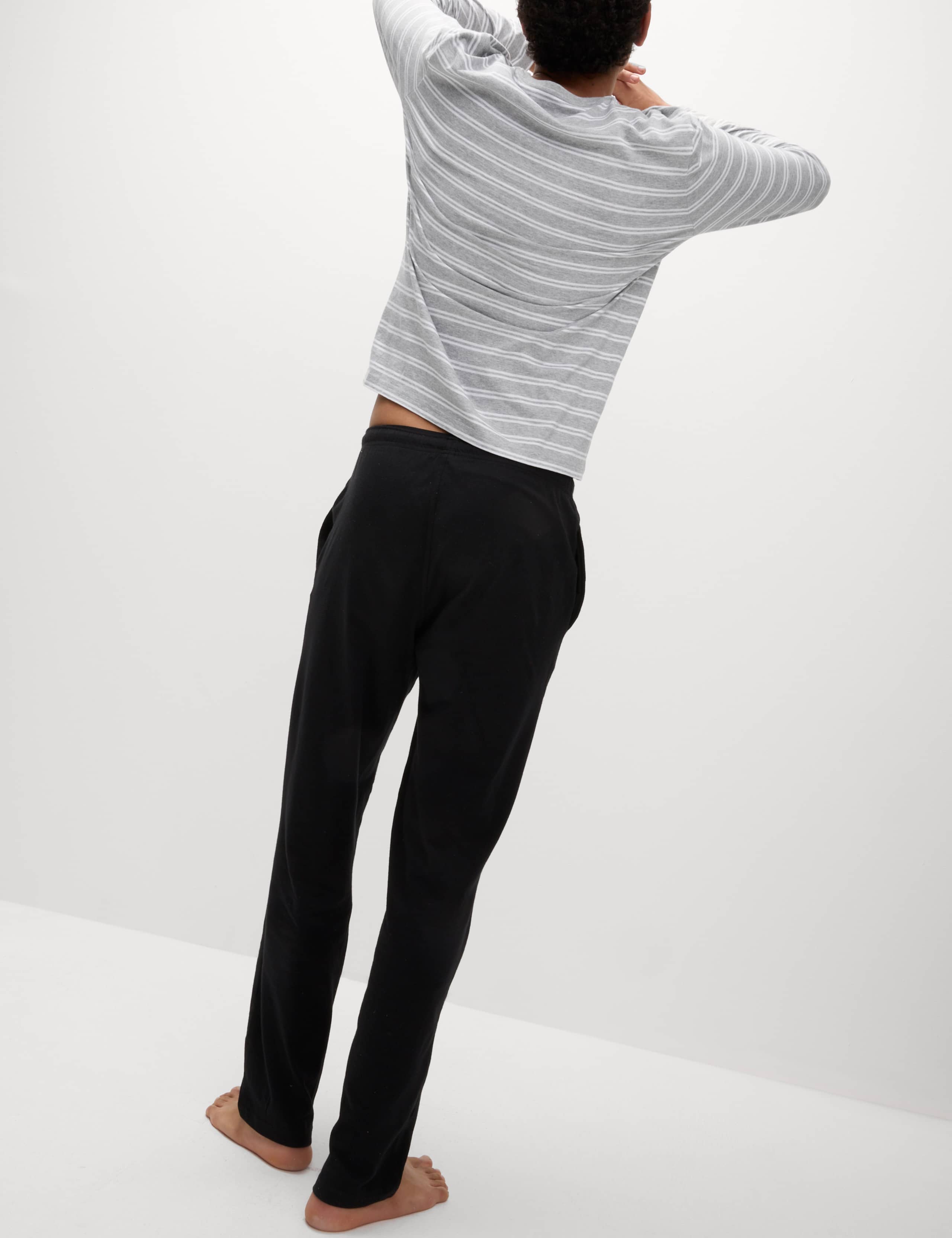 Pure Cotton Striped Pyjama Set 1 of 7