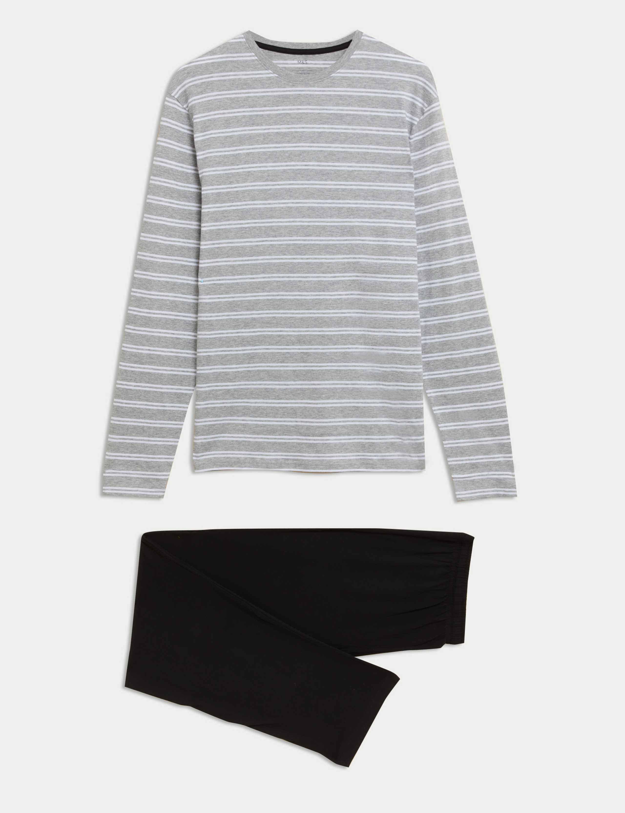 Pure Cotton Striped Pyjama Set 2 of 7
