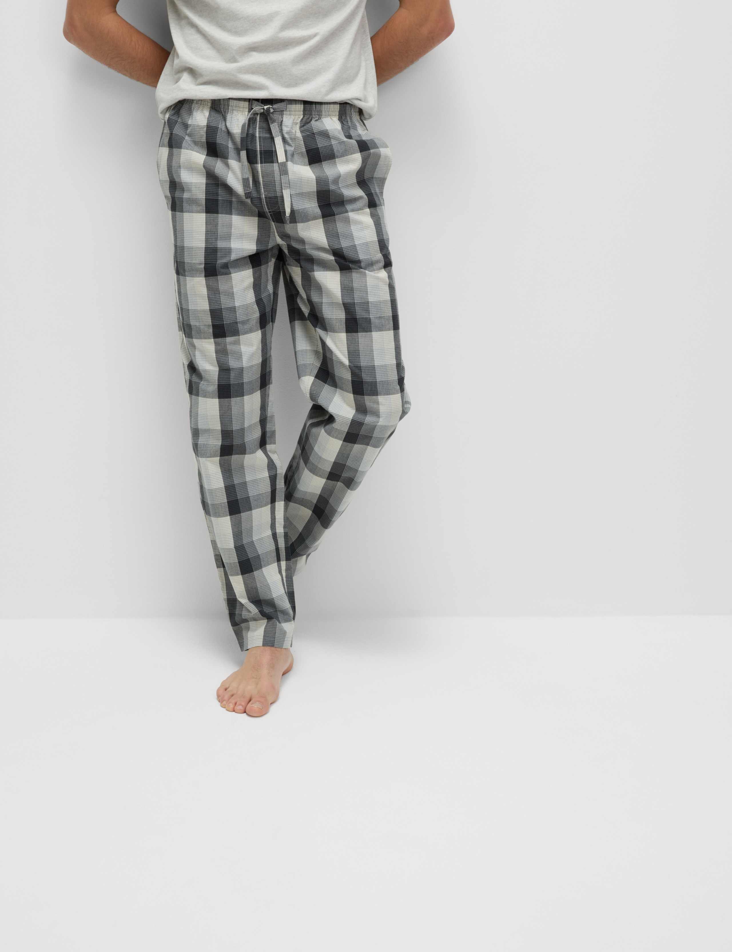 Pure Cotton Checked Pyjama Set 4 of 7