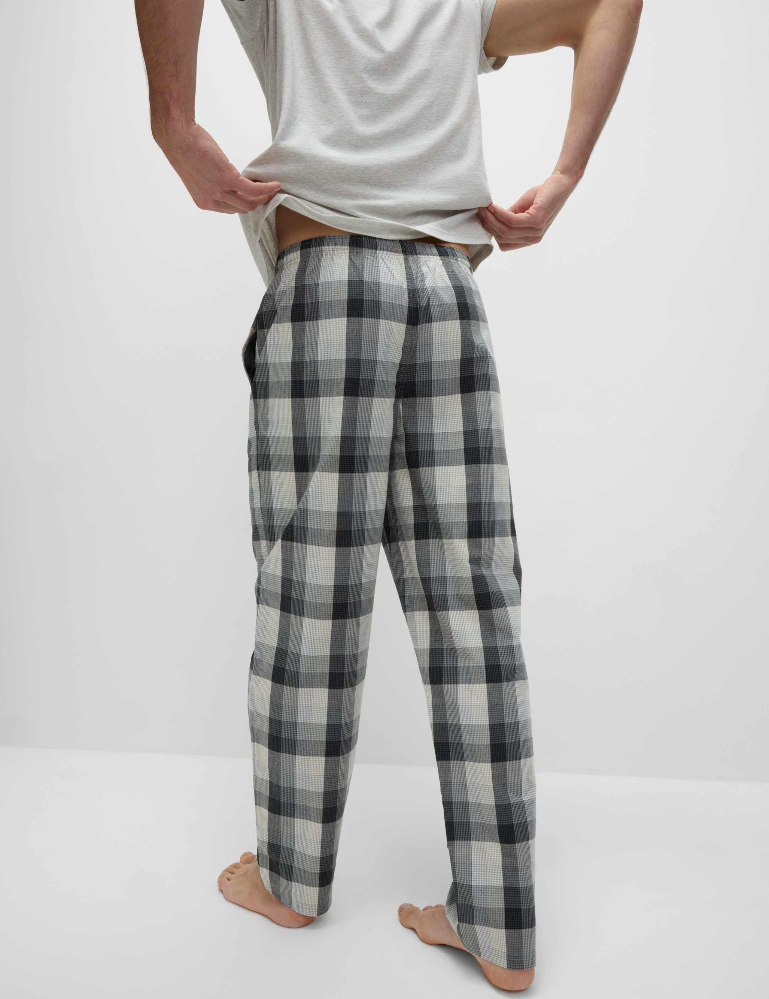 Pure Cotton Checked Pyjama Set 6 of 7