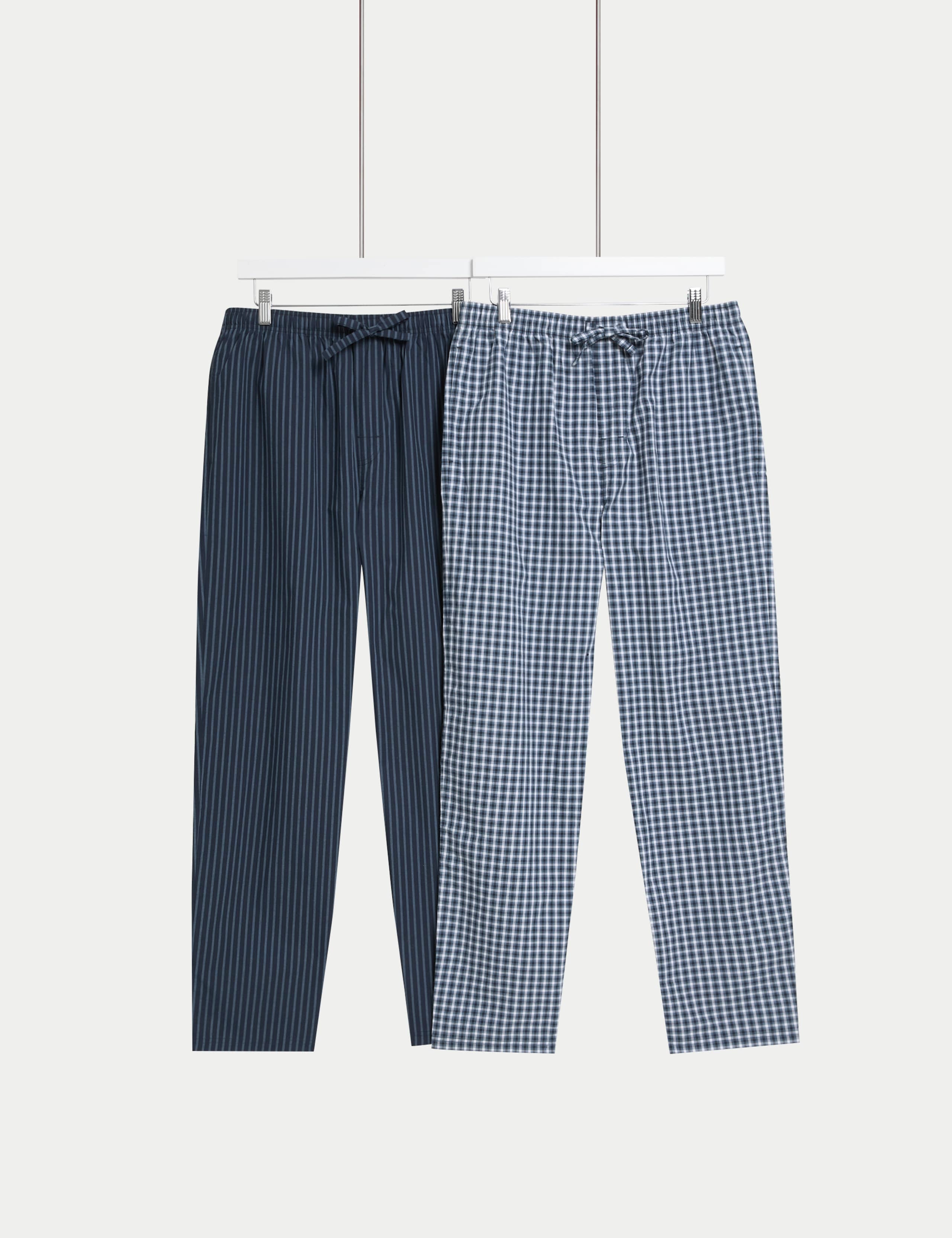 2pk Pure Cotton Pyjama Bottoms 1 of 4