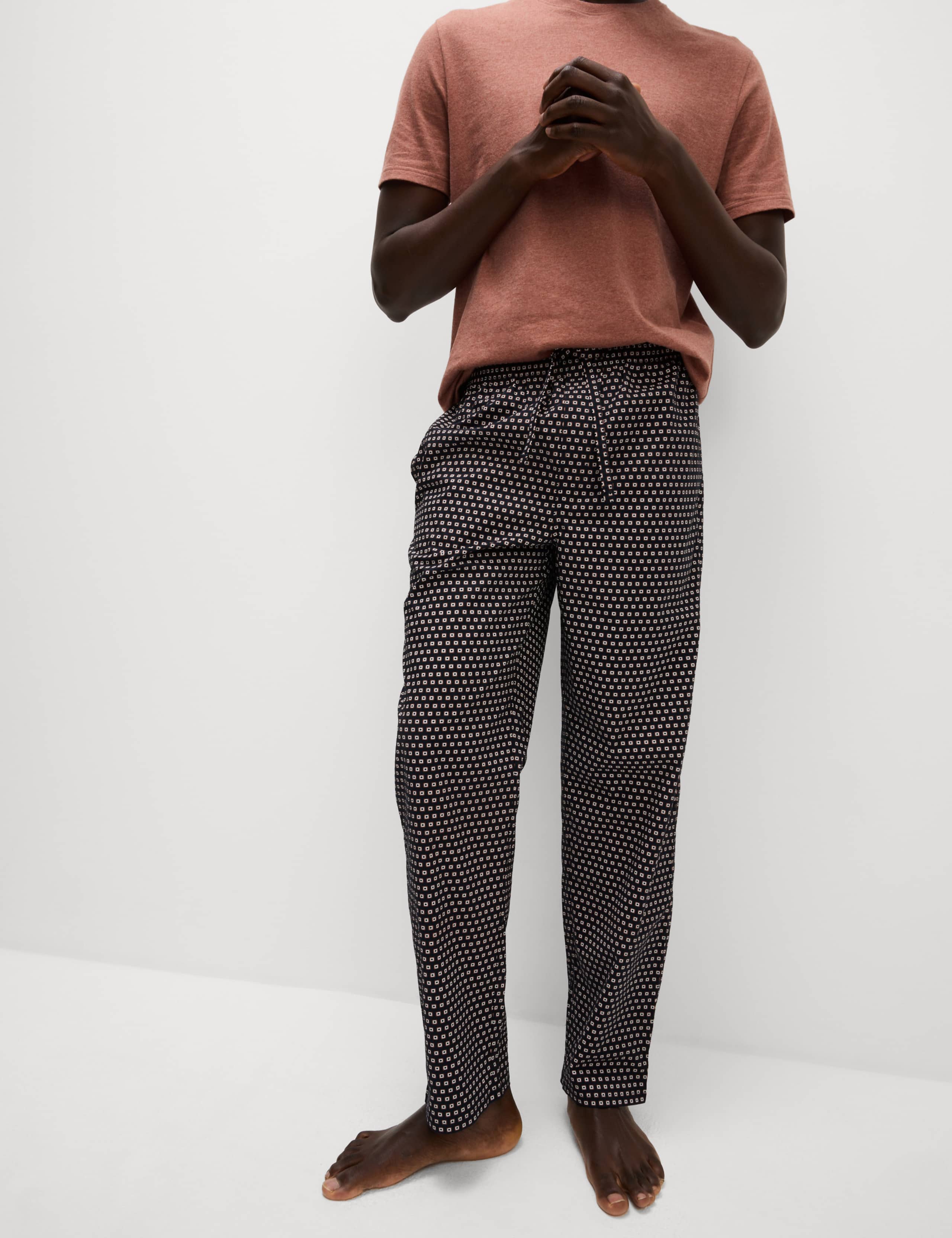 Pure Cotton Geo Print Pyjama Set 7 of 8