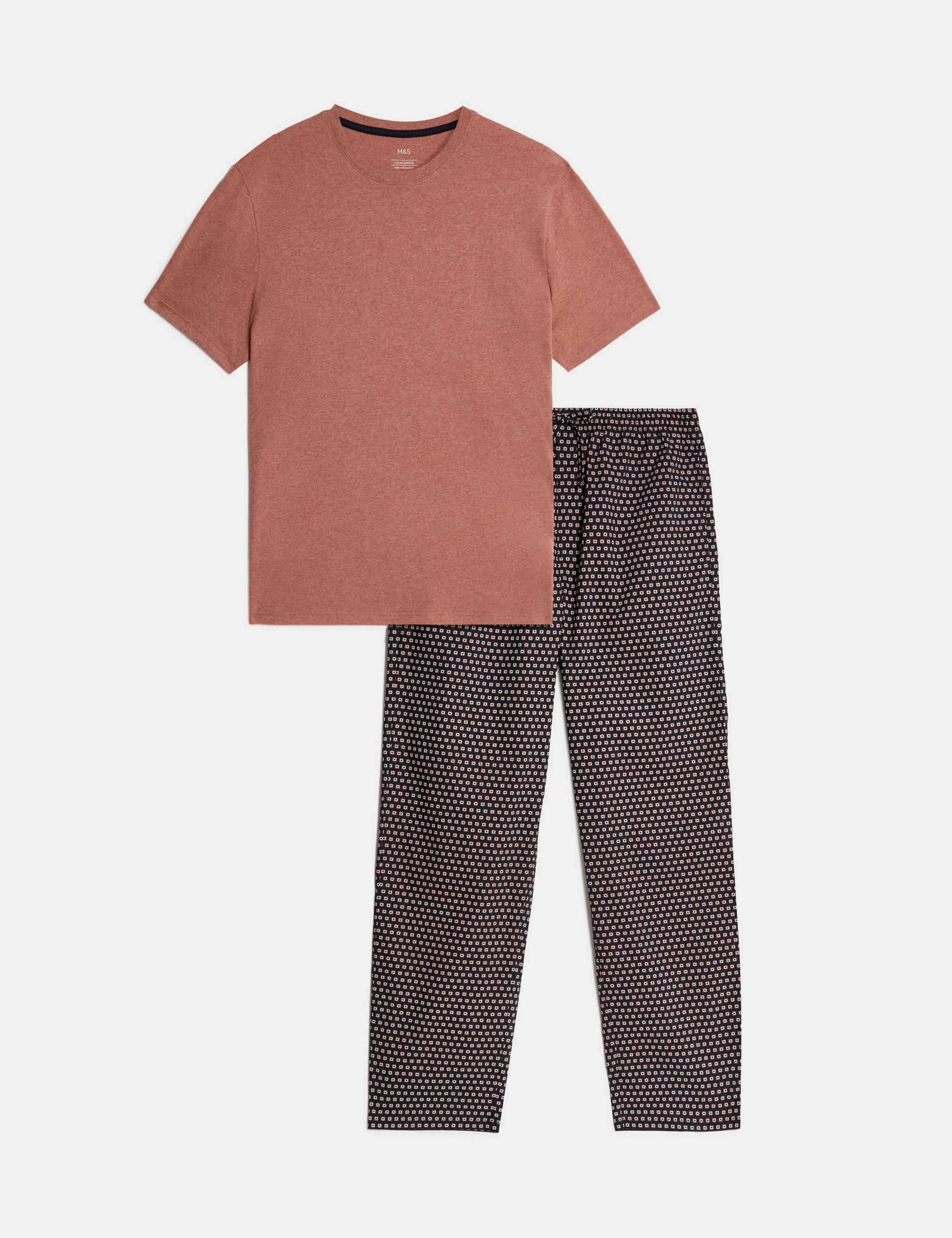 Pure Cotton Geo Print Pyjama Set 2 of 8