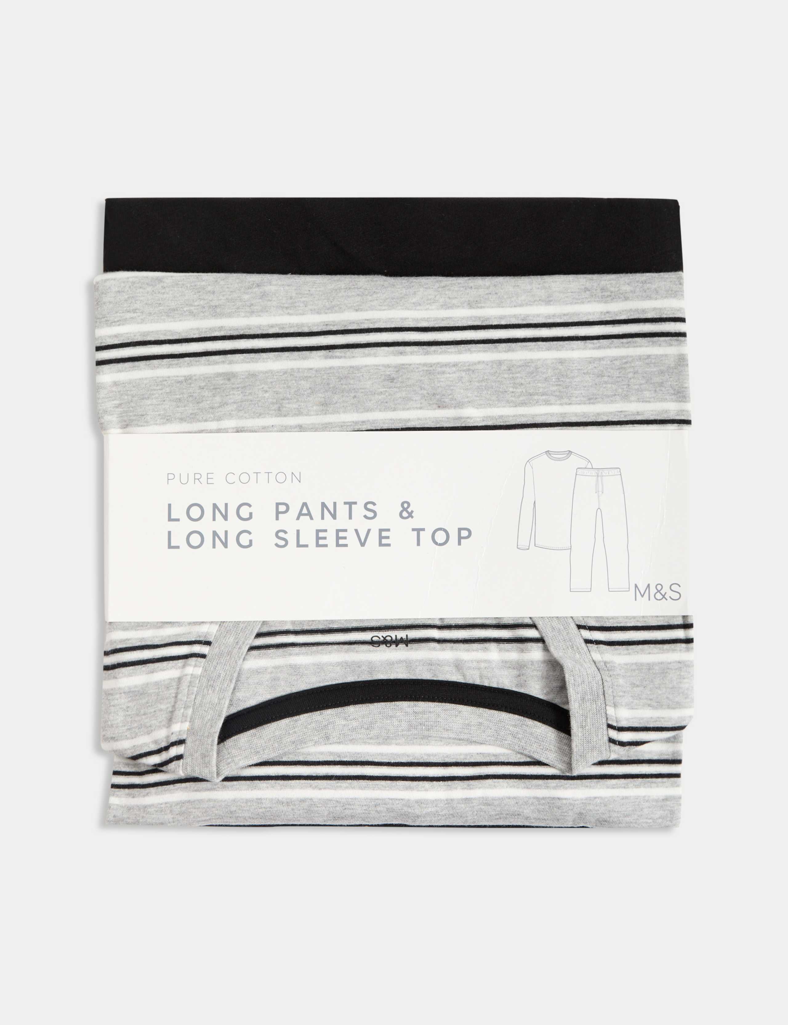 Pure Cotton Striped Pyjama Set 7 of 7