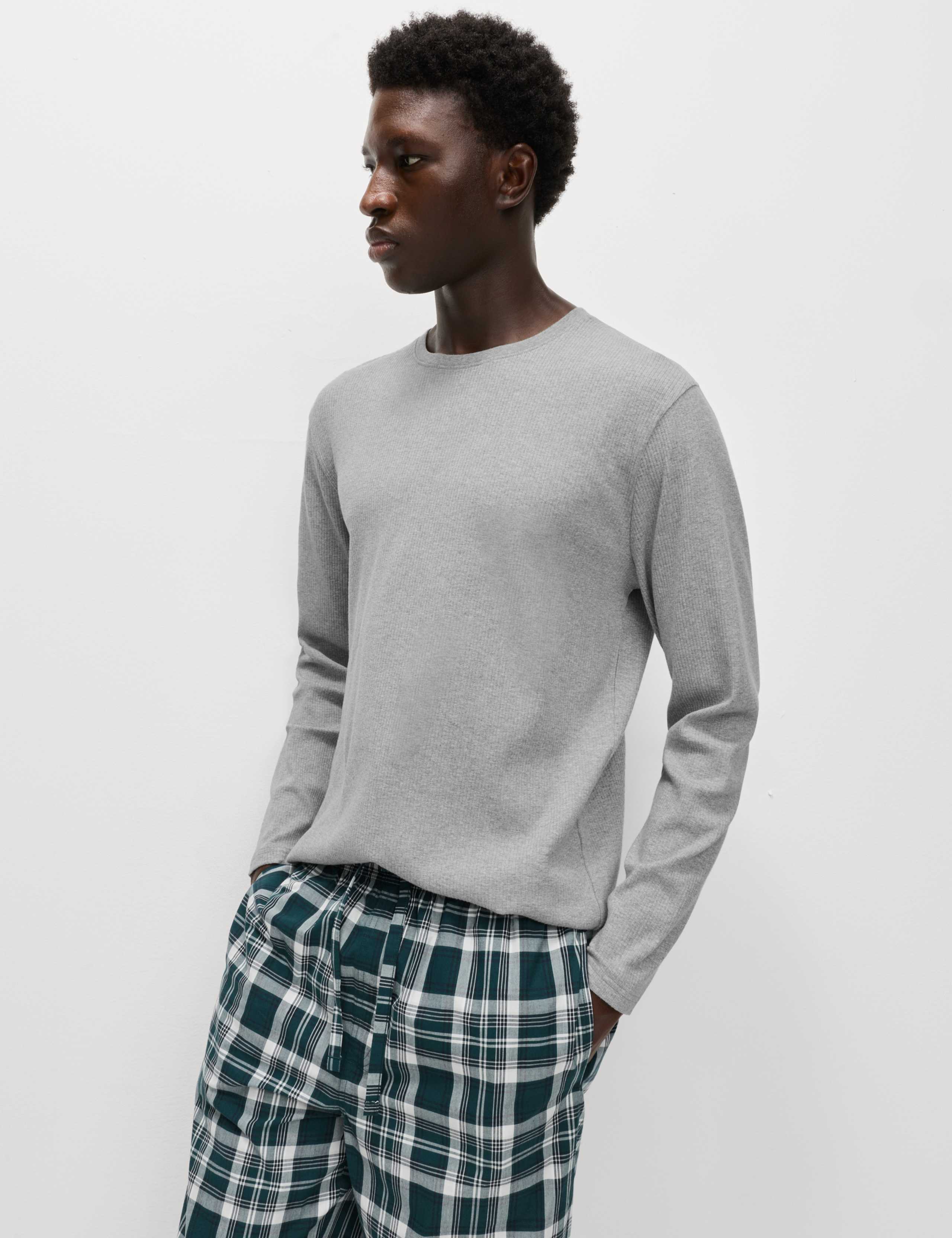 Pure Cotton Checked Pyjama Set 5 of 8