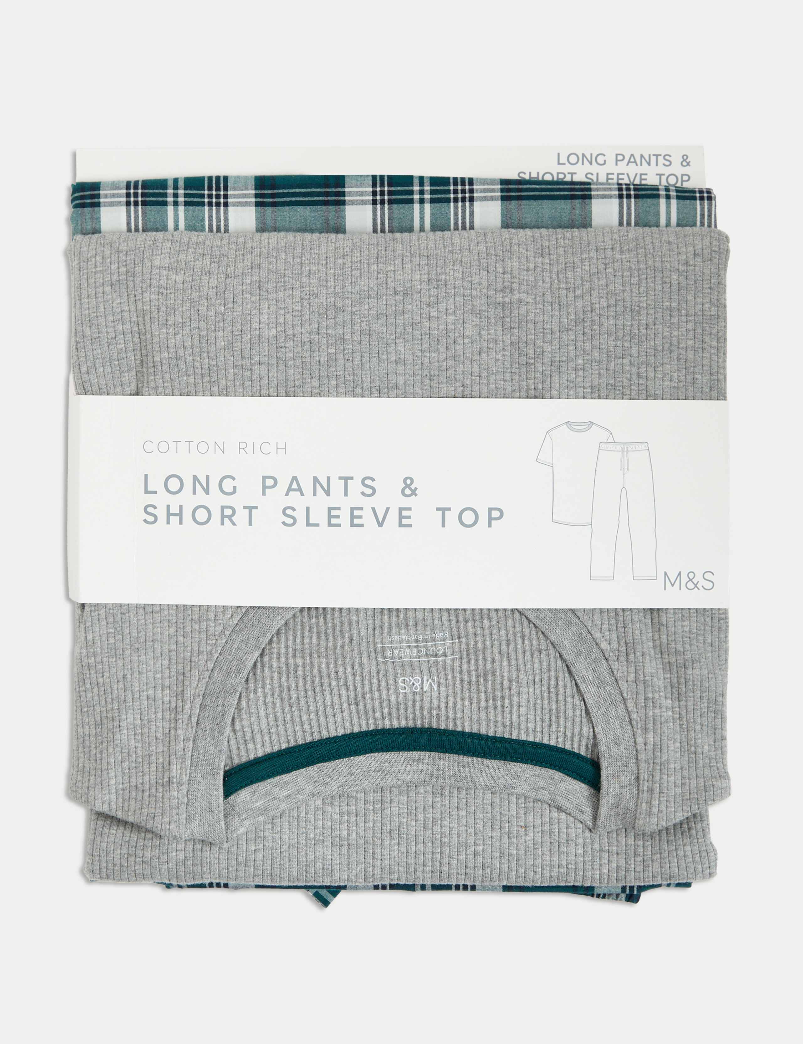 Pure Cotton Checked Pyjama Set 8 of 8