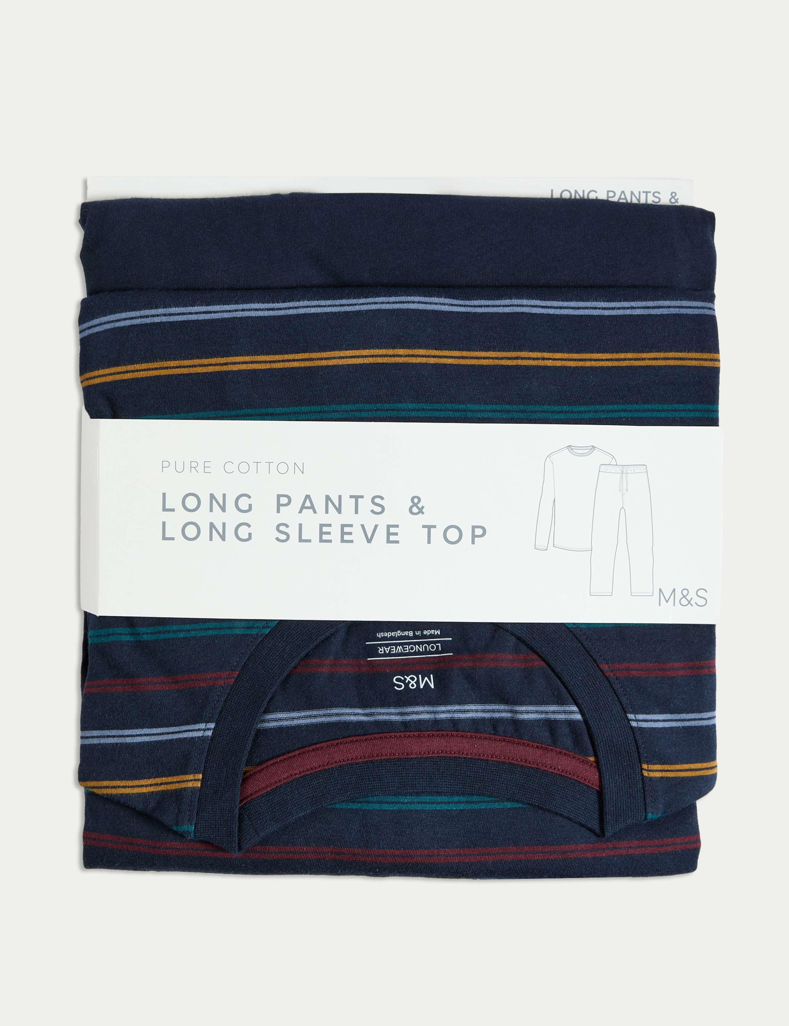 Pure Cotton Rainbow Stripe Pyjama Set 7 of 7