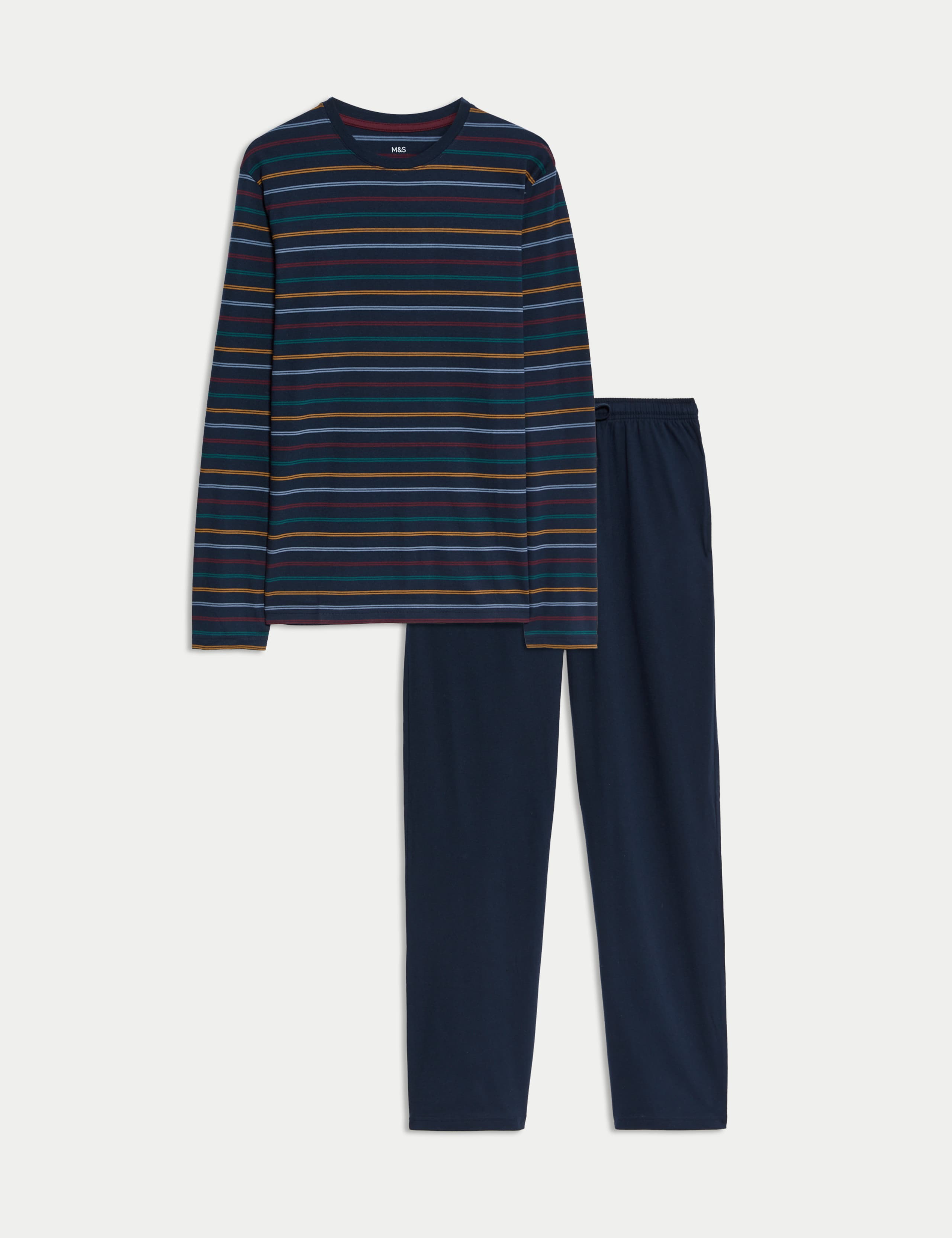 Pure Cotton Rainbow Stripe Pyjama Set 2 of 7