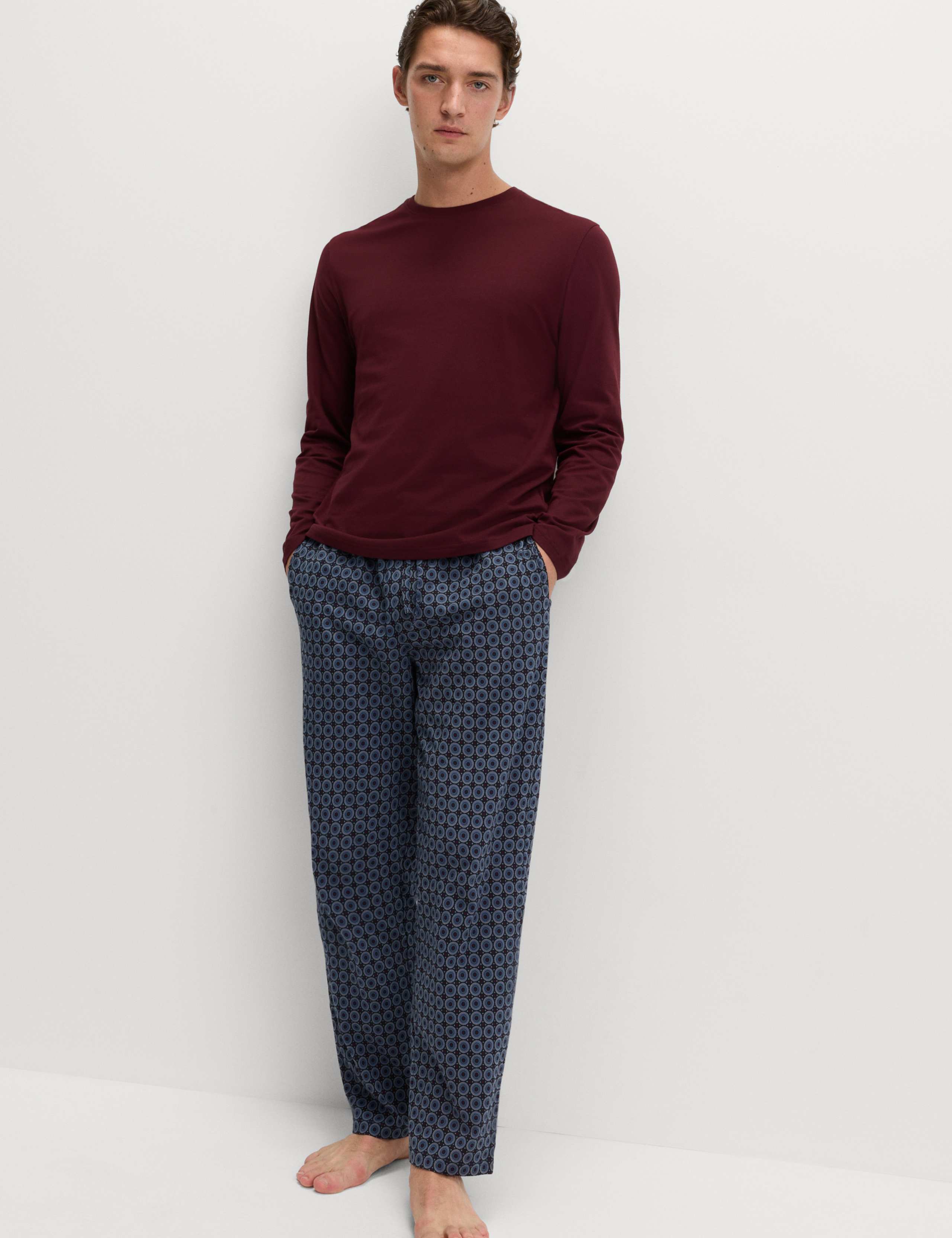Pure Cotton Geometric Print Pyjama Set 3 of 6