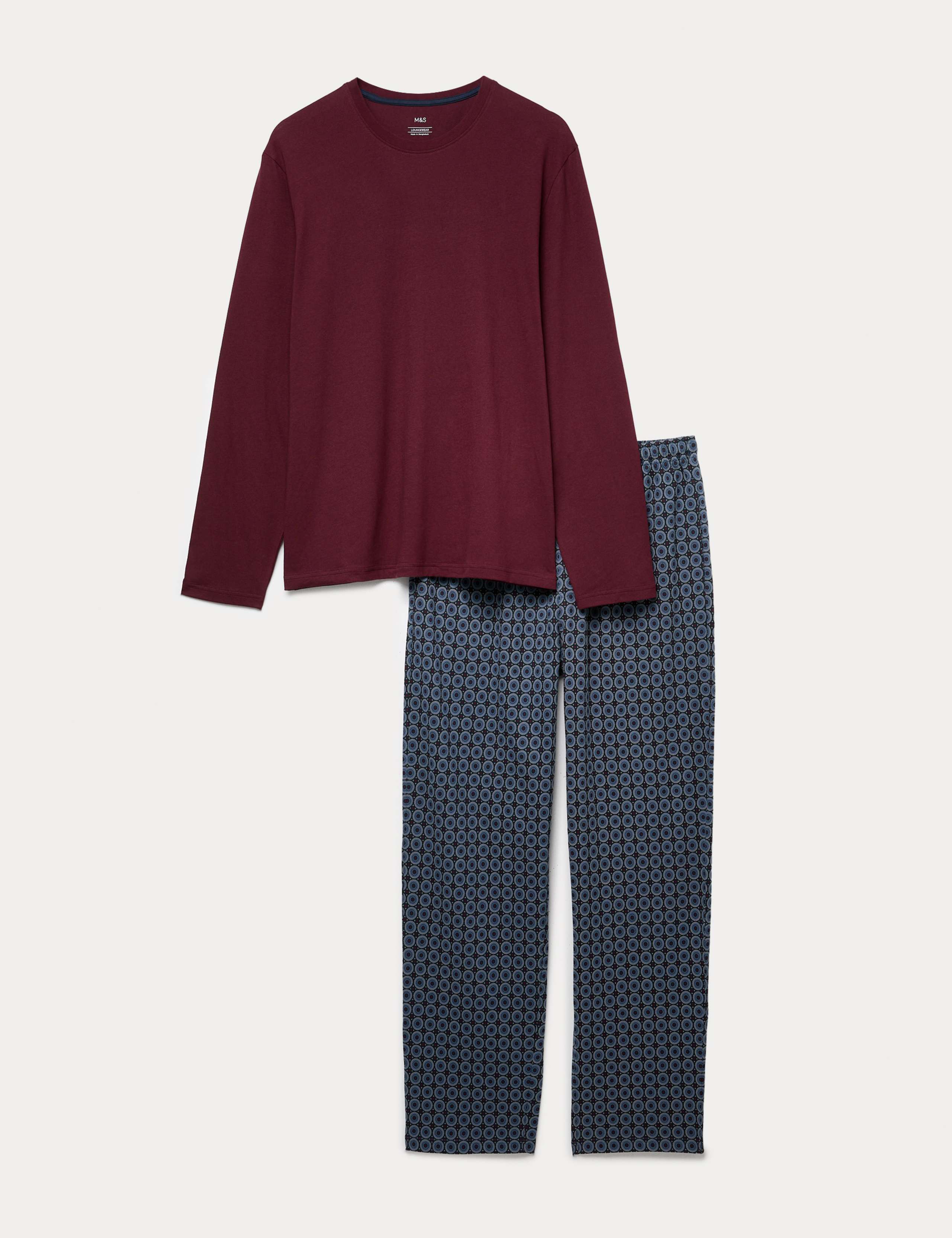 Pure Cotton Geometric Print Pyjama Set 2 of 6