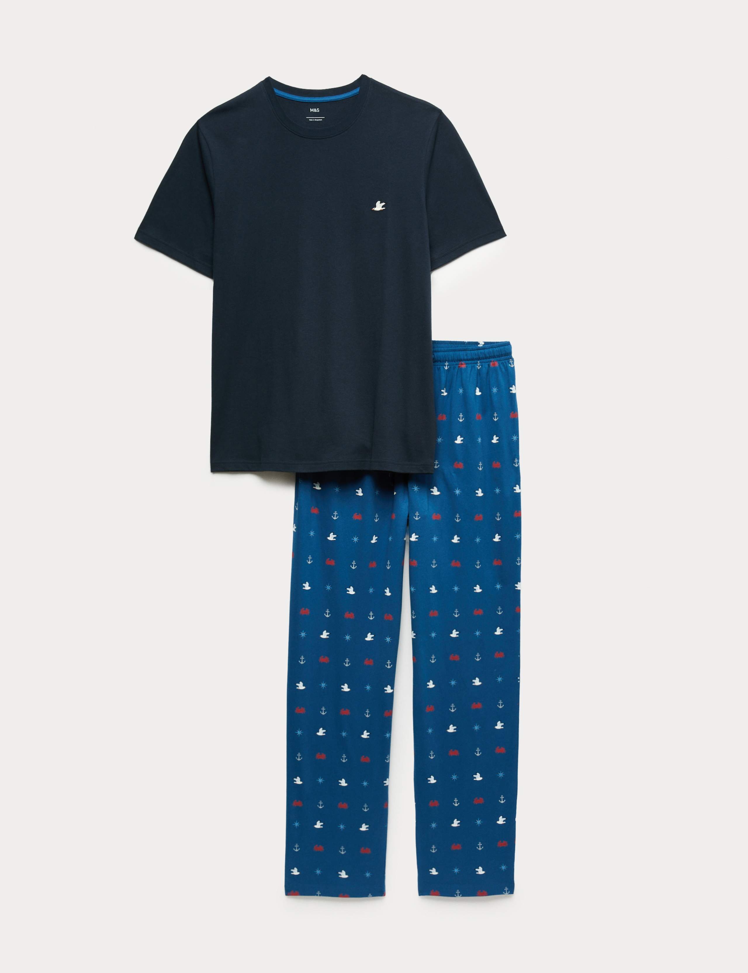 Pure Cotton Nautical Print Pyjama Set 2 of 6