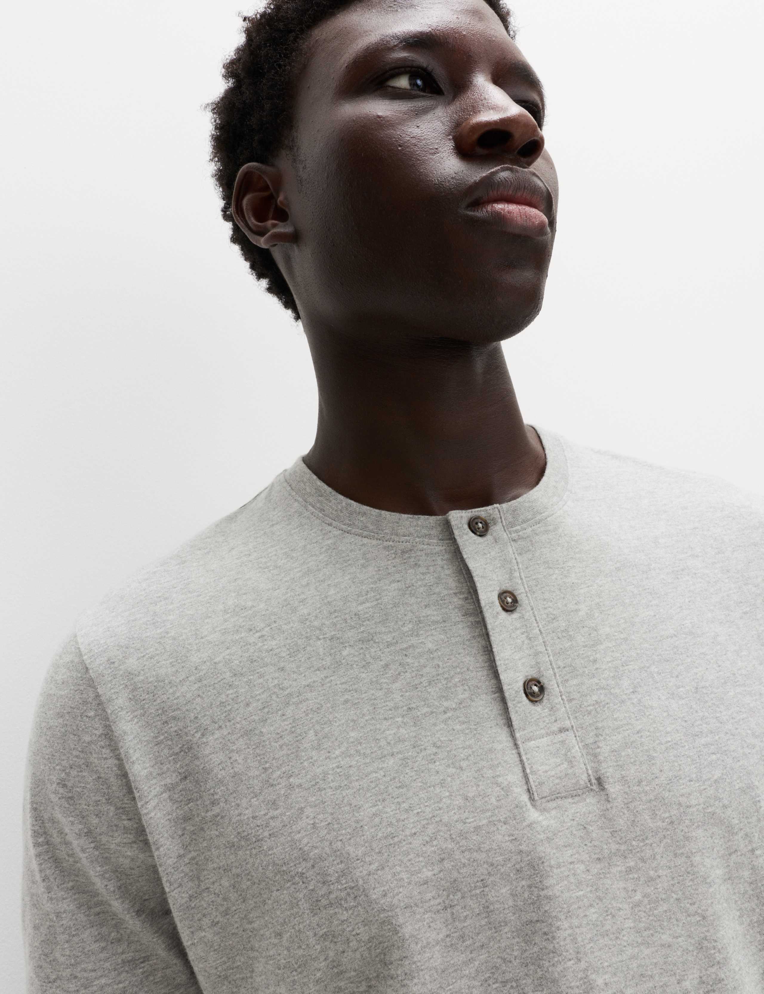 Pure Cotton Henley Checked Pyjama Set 3 of 6