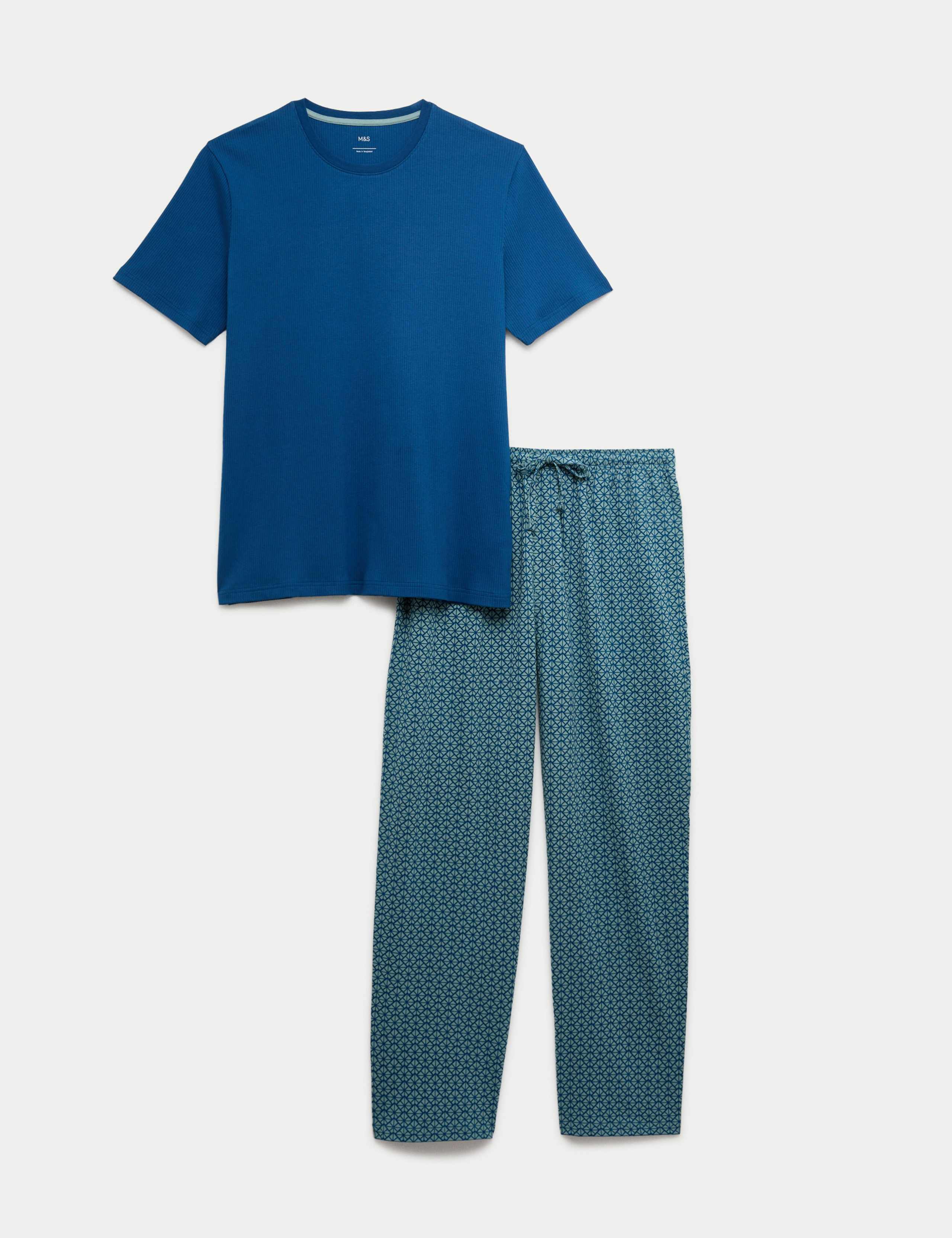 Cotton Rich Geometric Print Pyjama Set 2 of 5