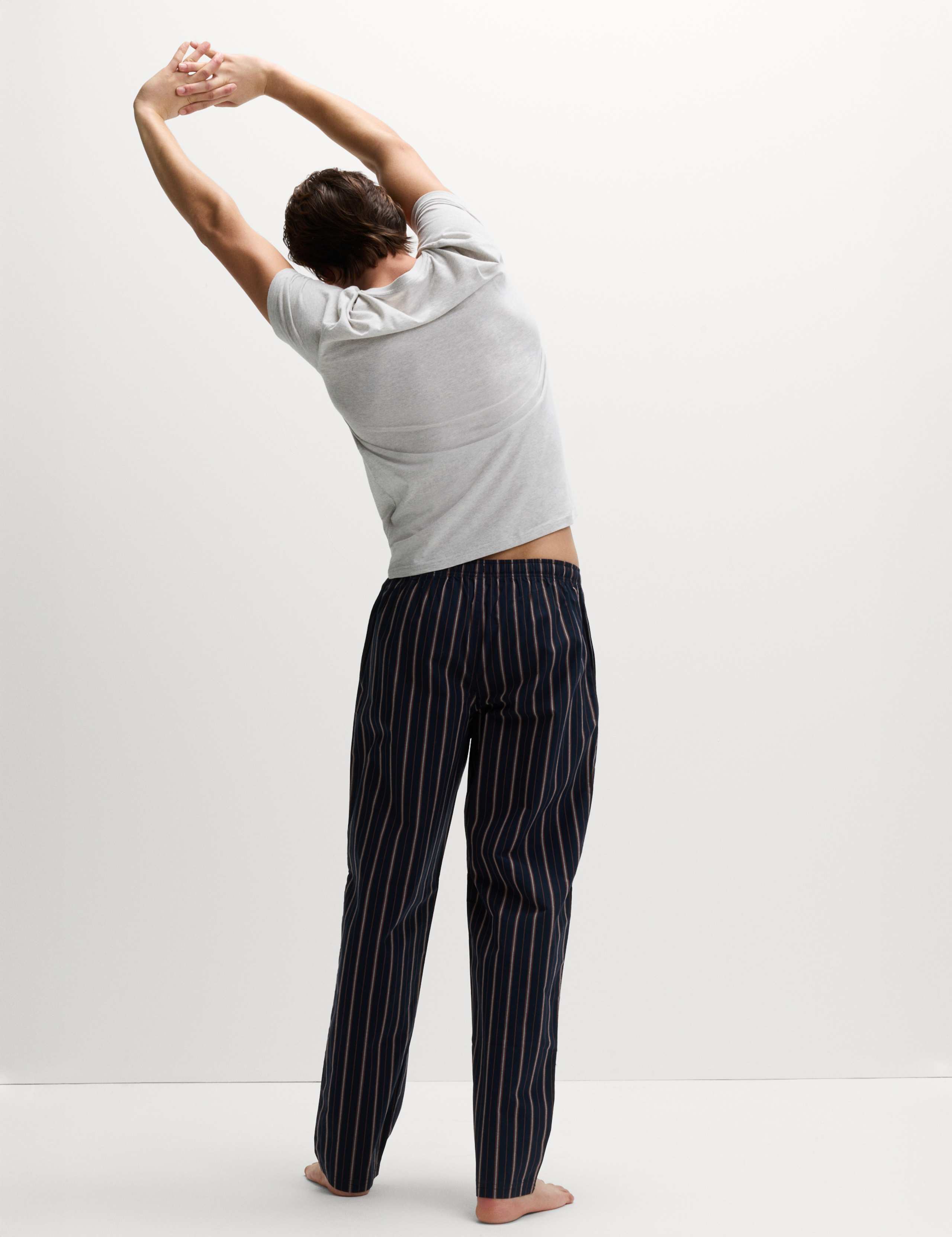 Pure Cotton Striped Pyjama Set 1 of 5