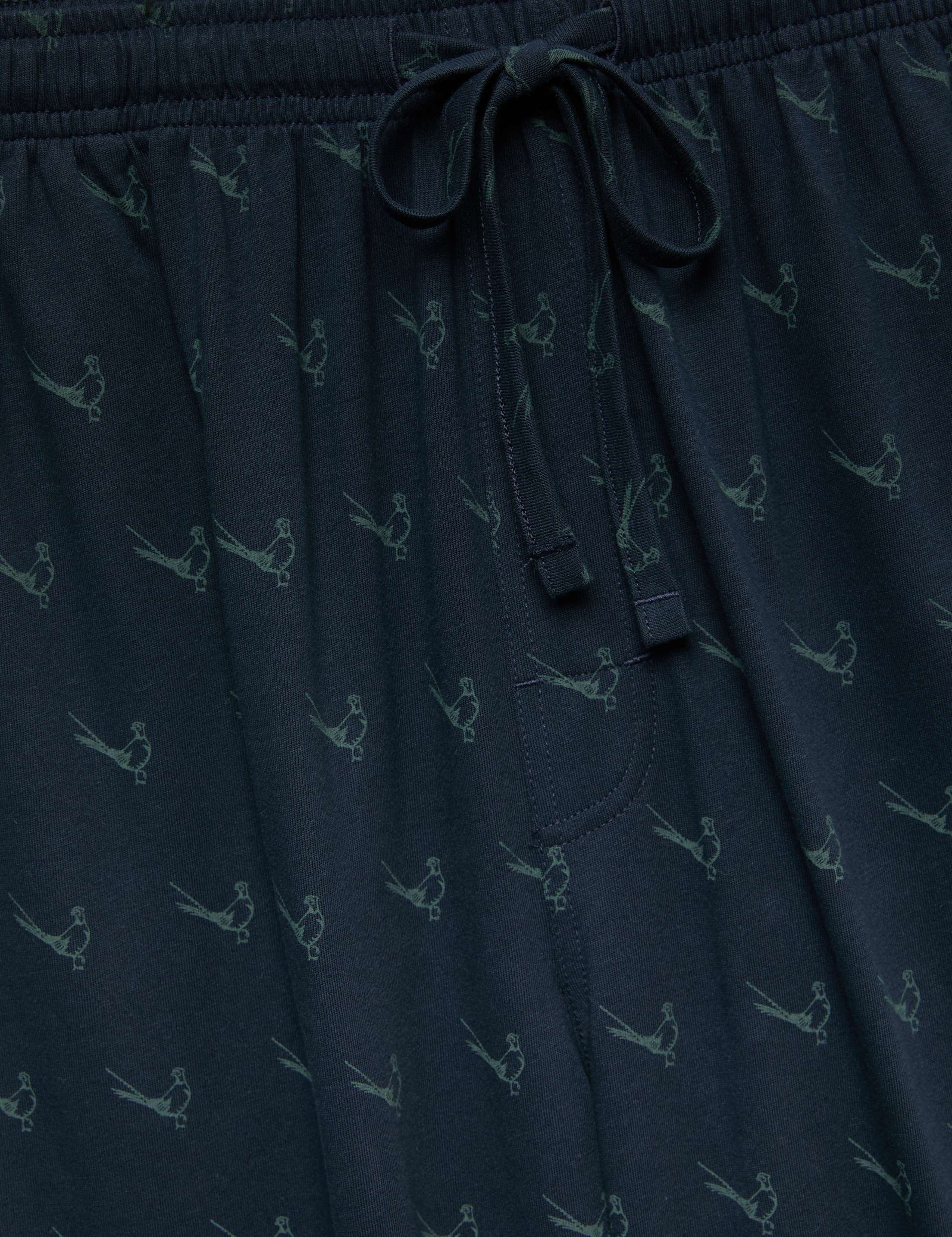 Pure Cotton Pheasant Print Pyjama Set 7 of 7