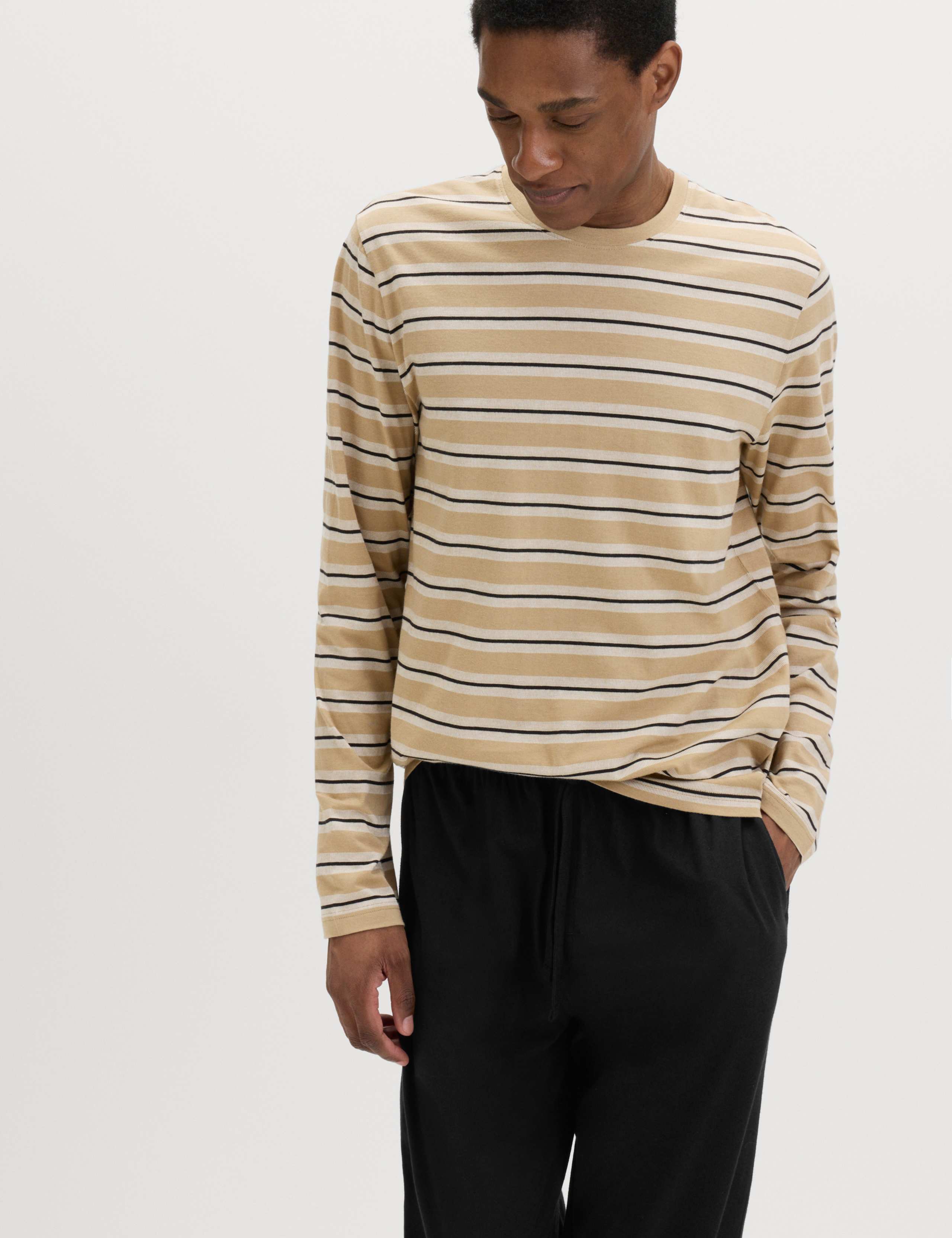 Pure Cotton Striped Pyjama Set 3 of 5