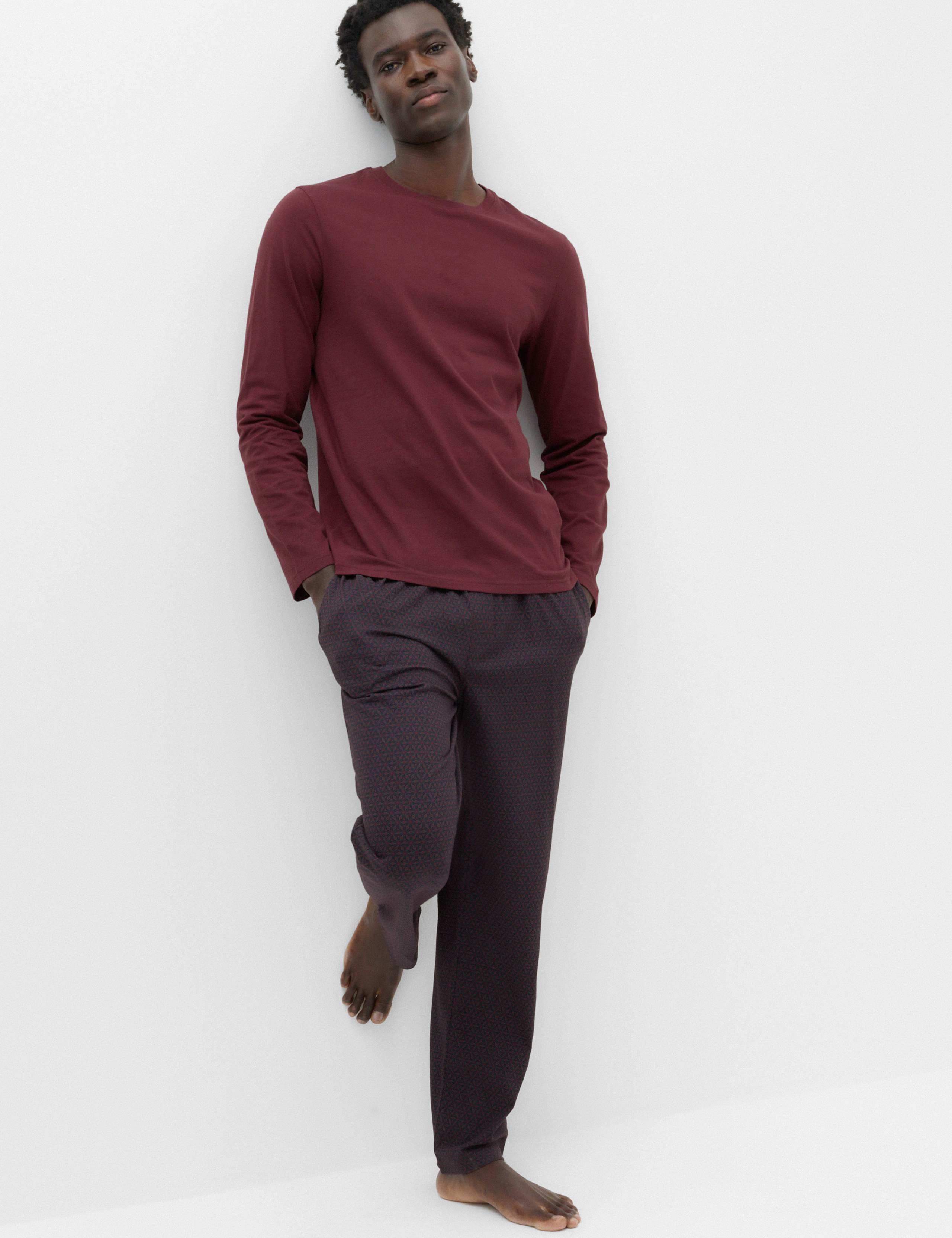 Pure Cotton Geometric Print Pyjama Set 6 of 6