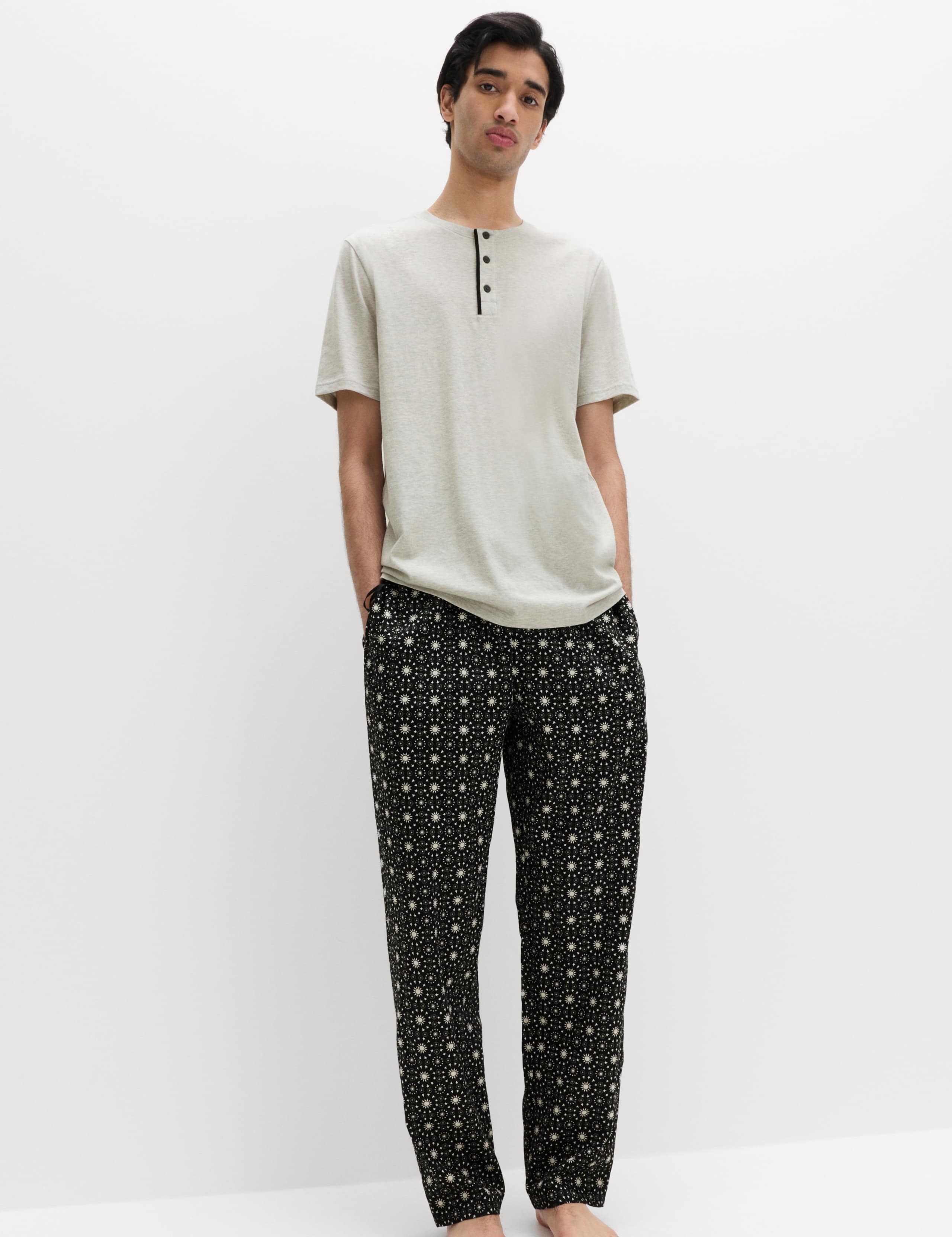 Pure Cotton Eid Printed Henley Pyjama Set 3 of 6