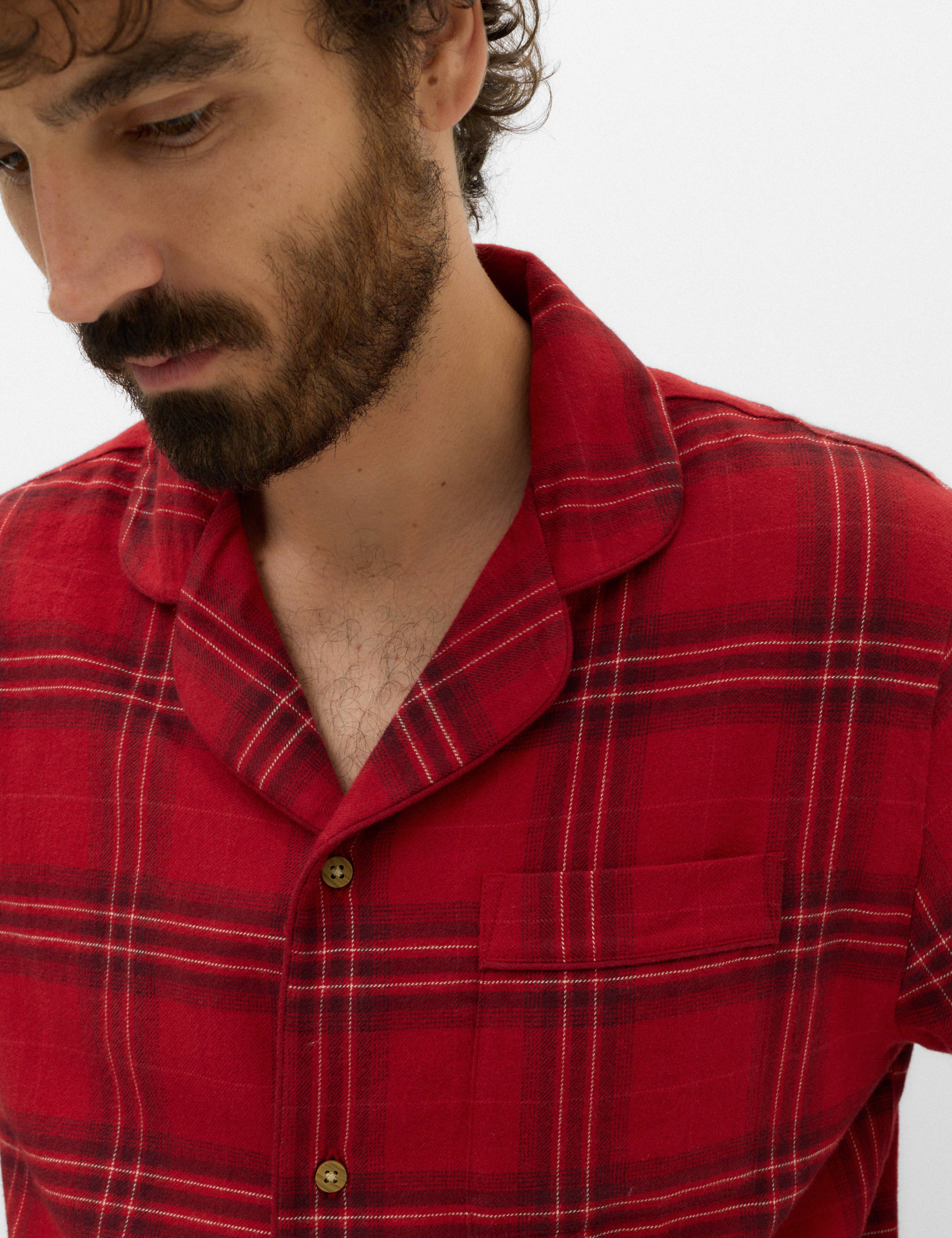 Pure Cotton Checked Christmas Pyjamas 5 of 7