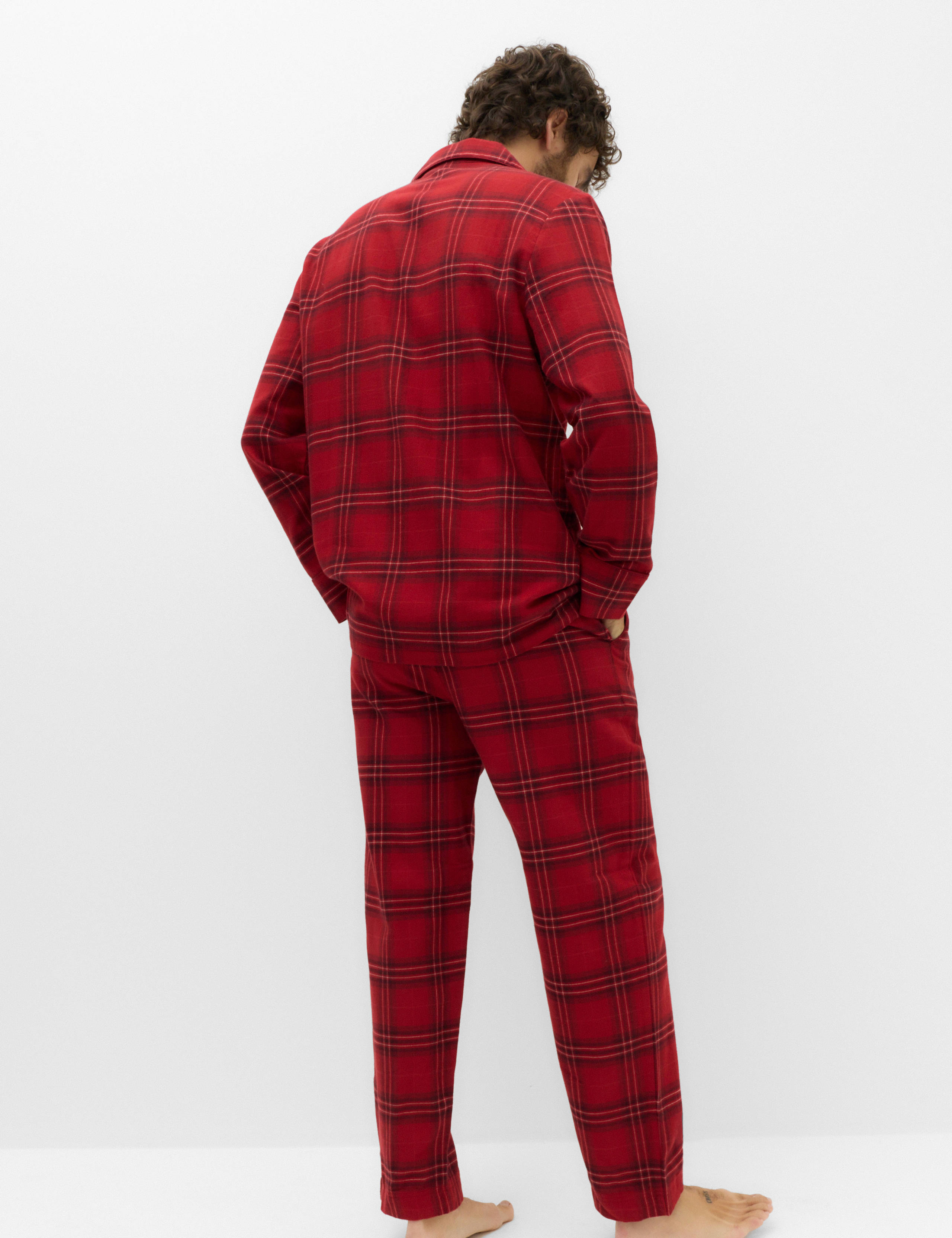 Pure Cotton Checked Christmas Pyjamas 6 of 7