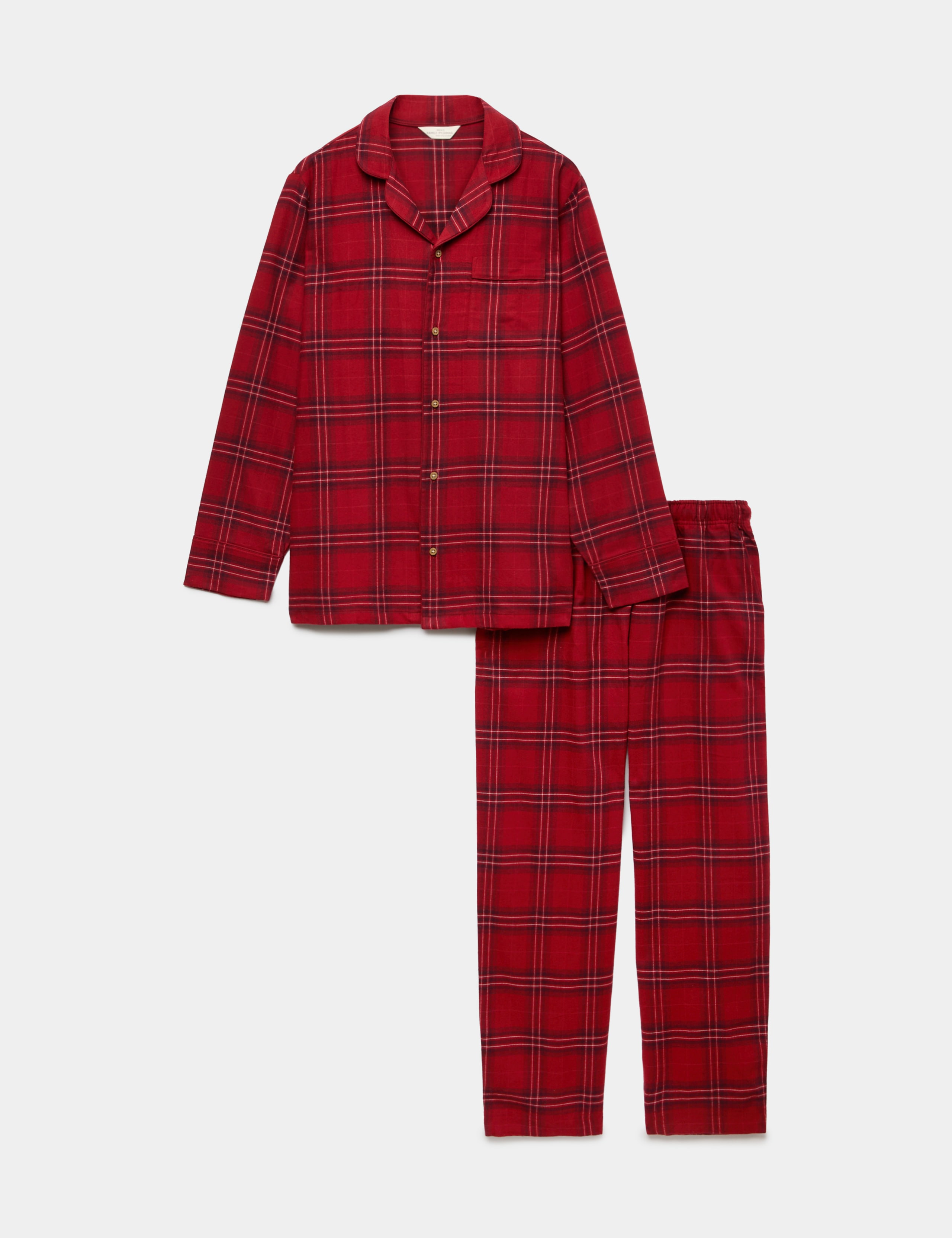 Pure Cotton Checked Christmas Pyjamas 2 of 7
