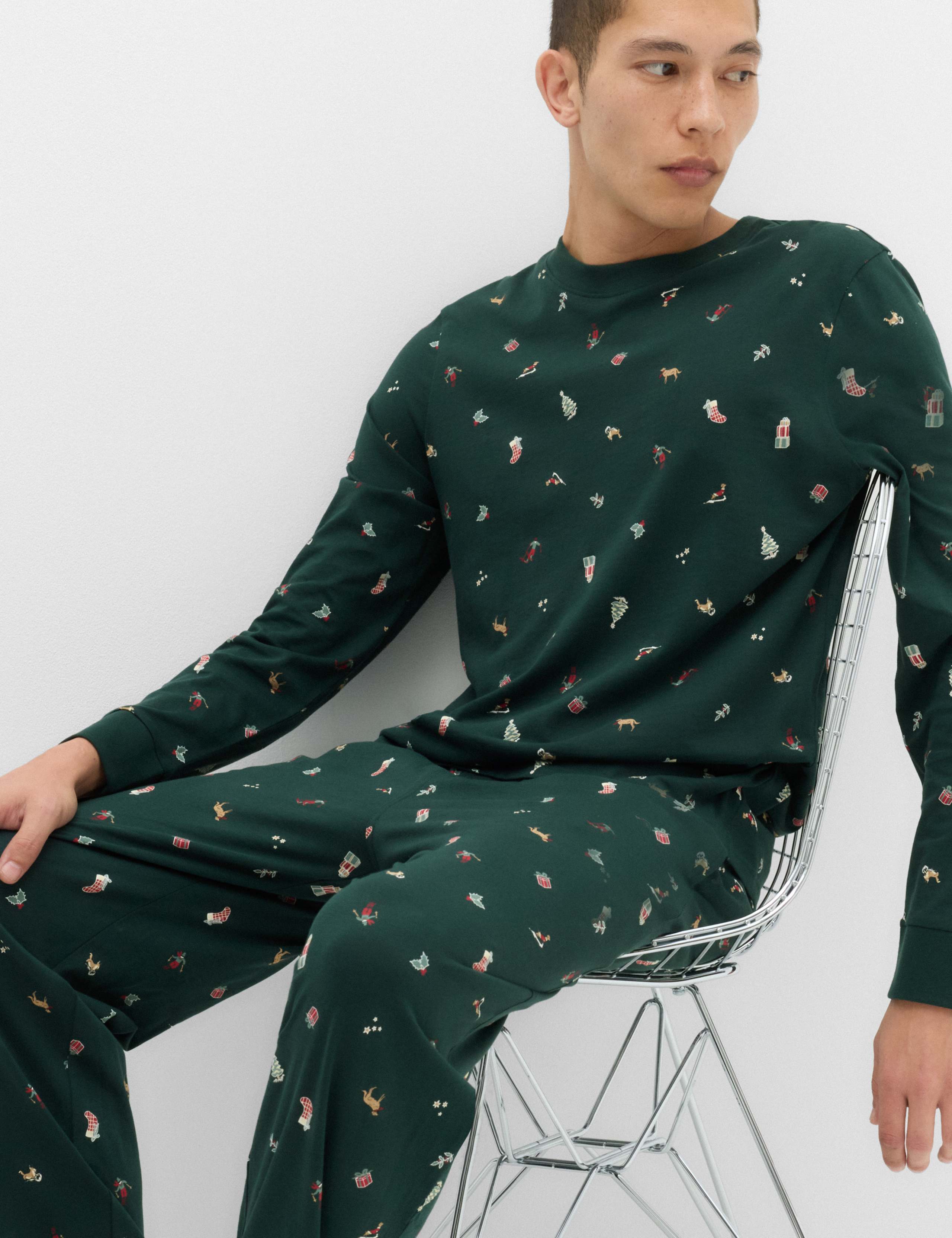 Pure Cotton Printed Christmas Family Pyjamas 6 of 7