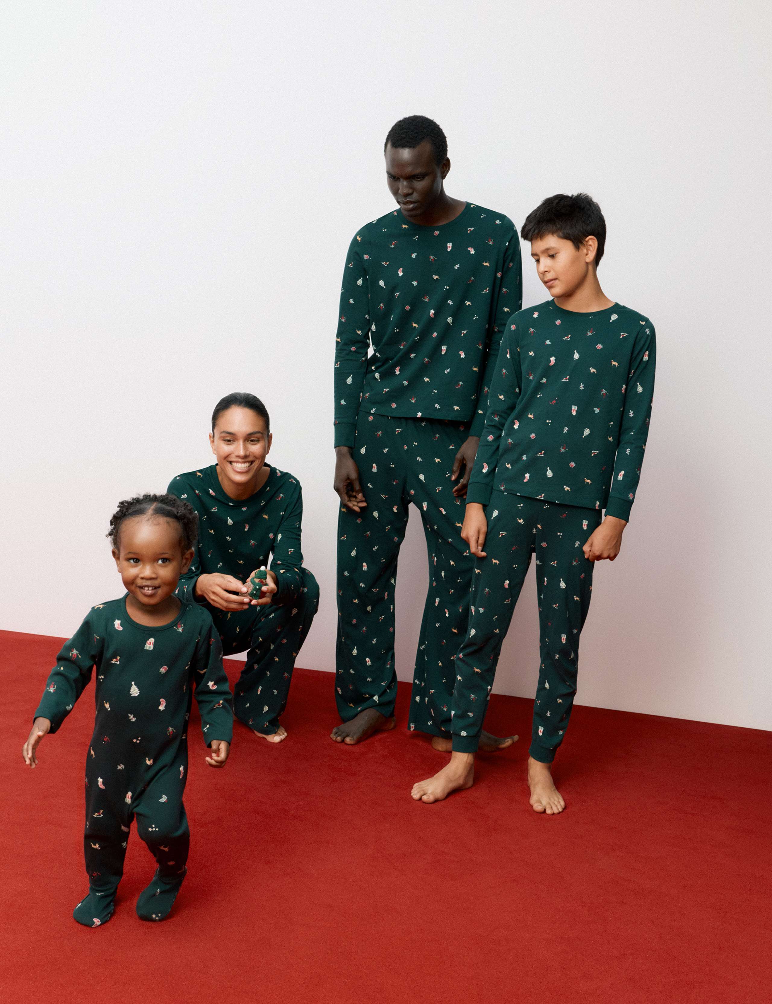 Pure Cotton Printed Christmas Family Pyjamas 7 of 7