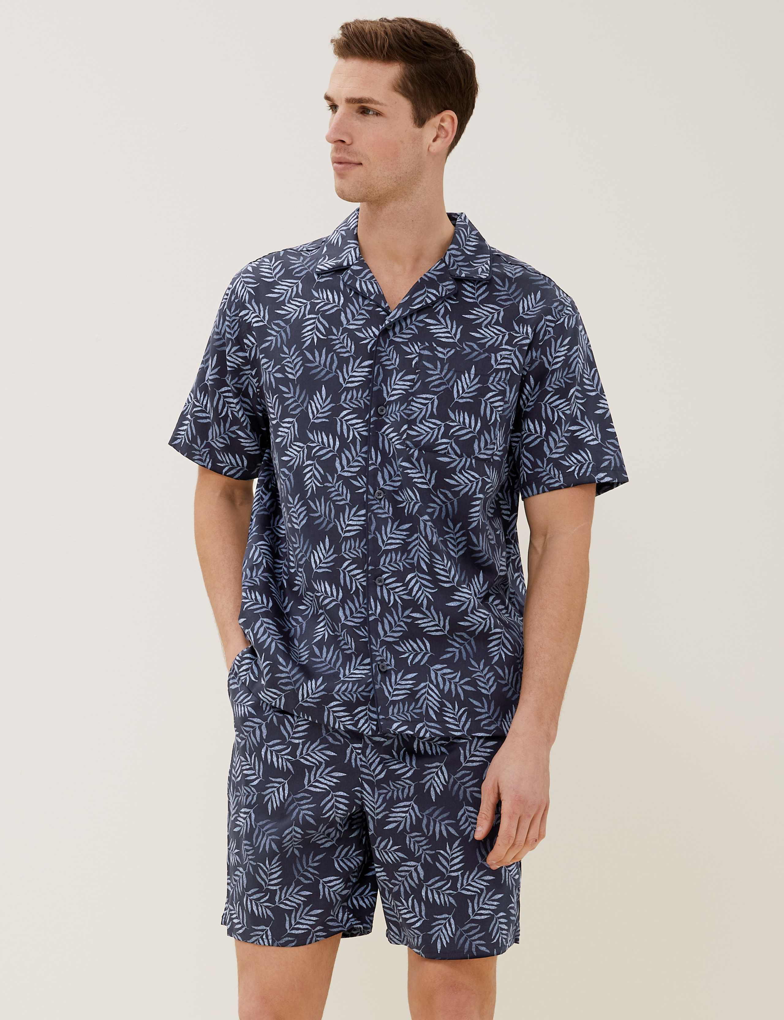 Cotton Tencel™ Woven Pyjama Shorts 3 of 5