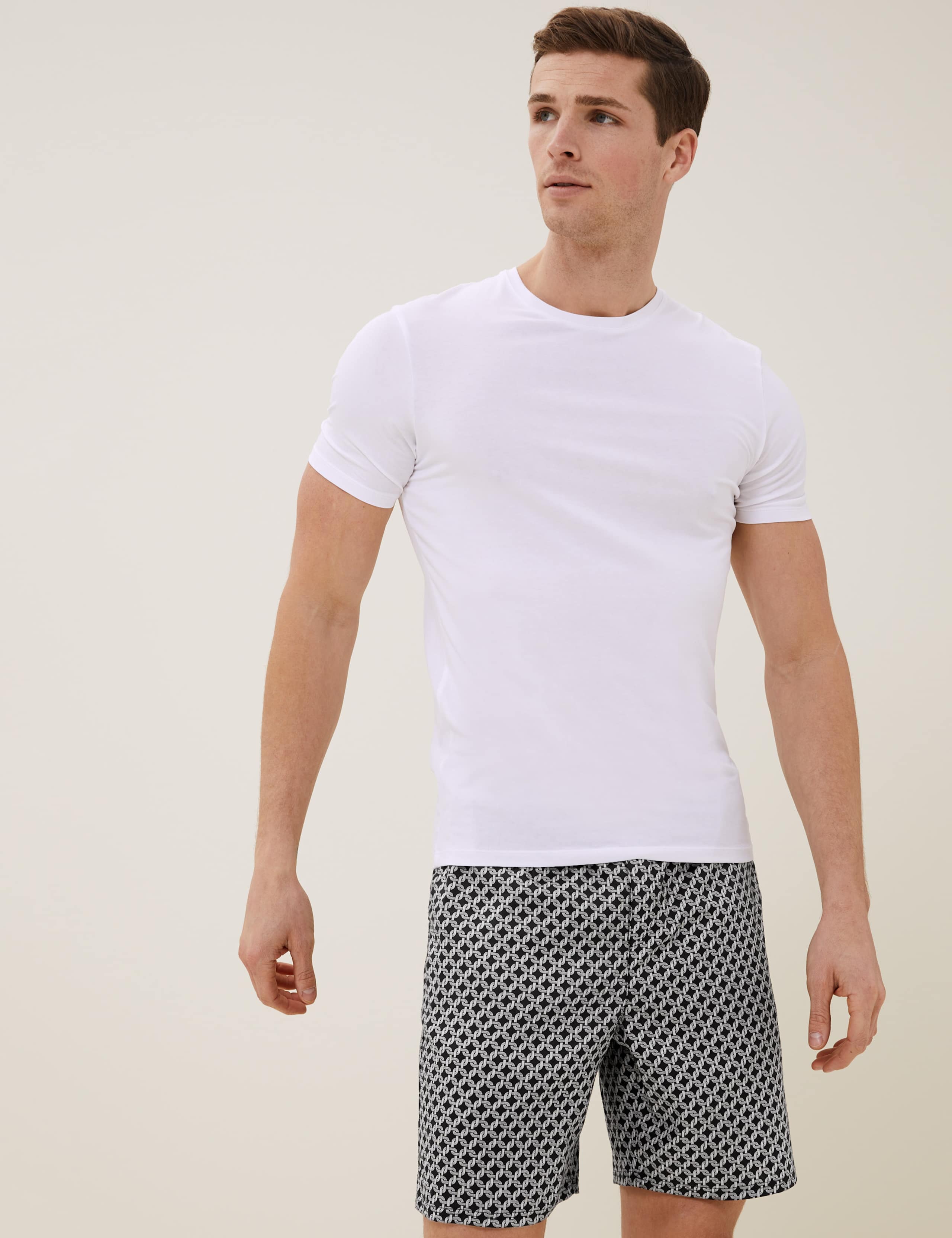 Cotton Tencel™ Woven Pyjama Shorts 2 of 3