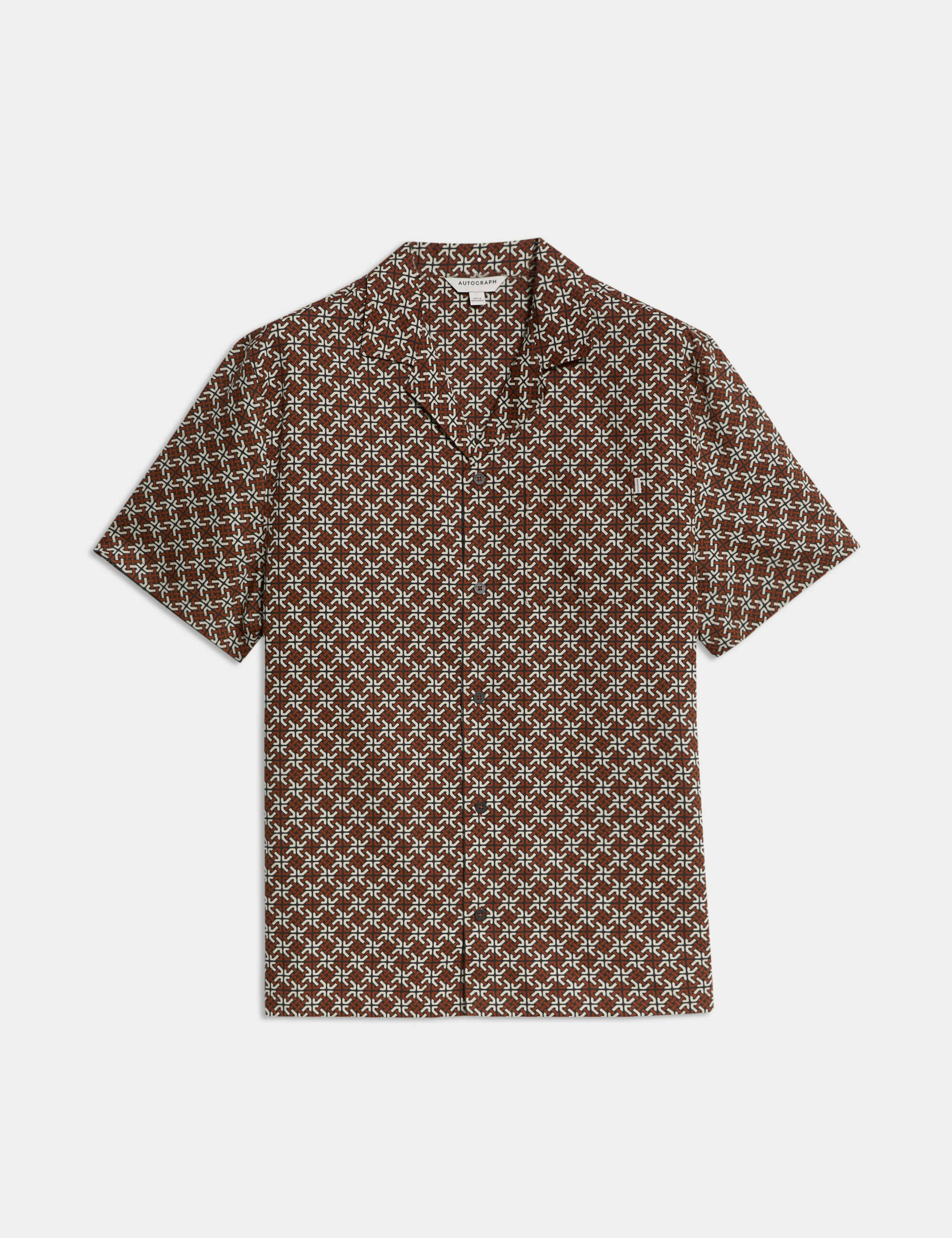 Cotton Rich Geometric Print Pyjama Top 2 of 7