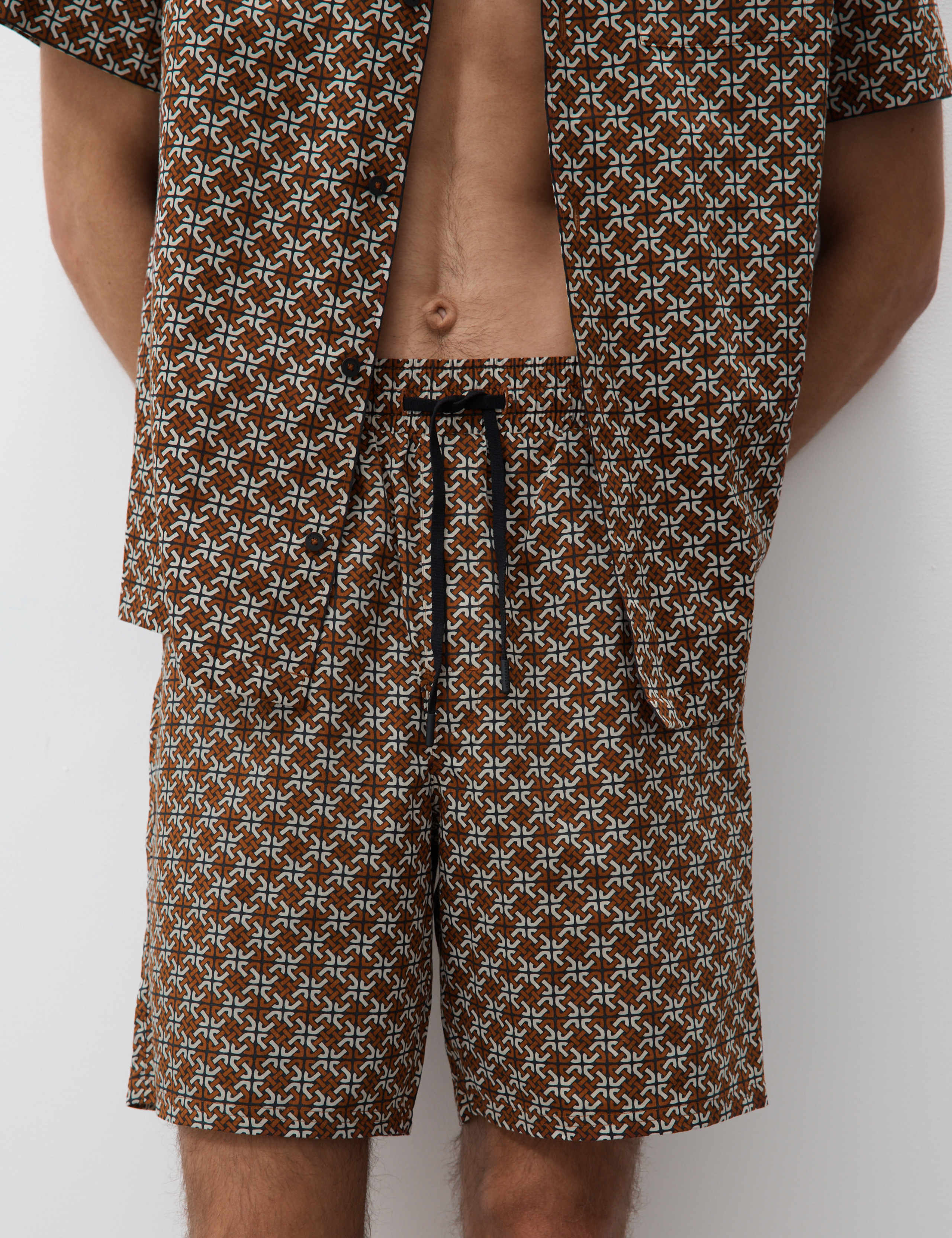 Cotton Rich Geometric Print Pyjama Shorts 3 of 6