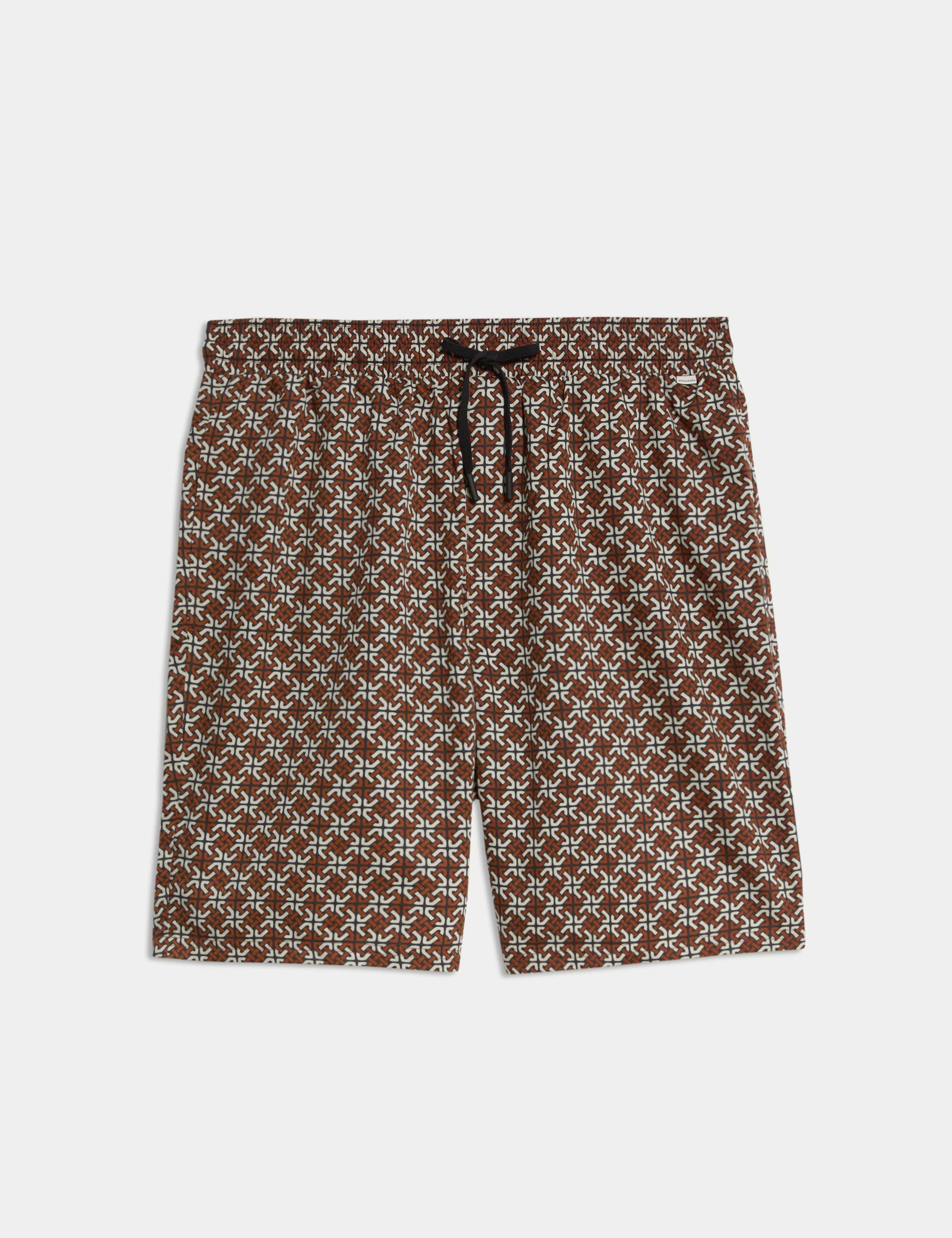 Cotton Rich Geometric Print Pyjama Shorts 2 of 6