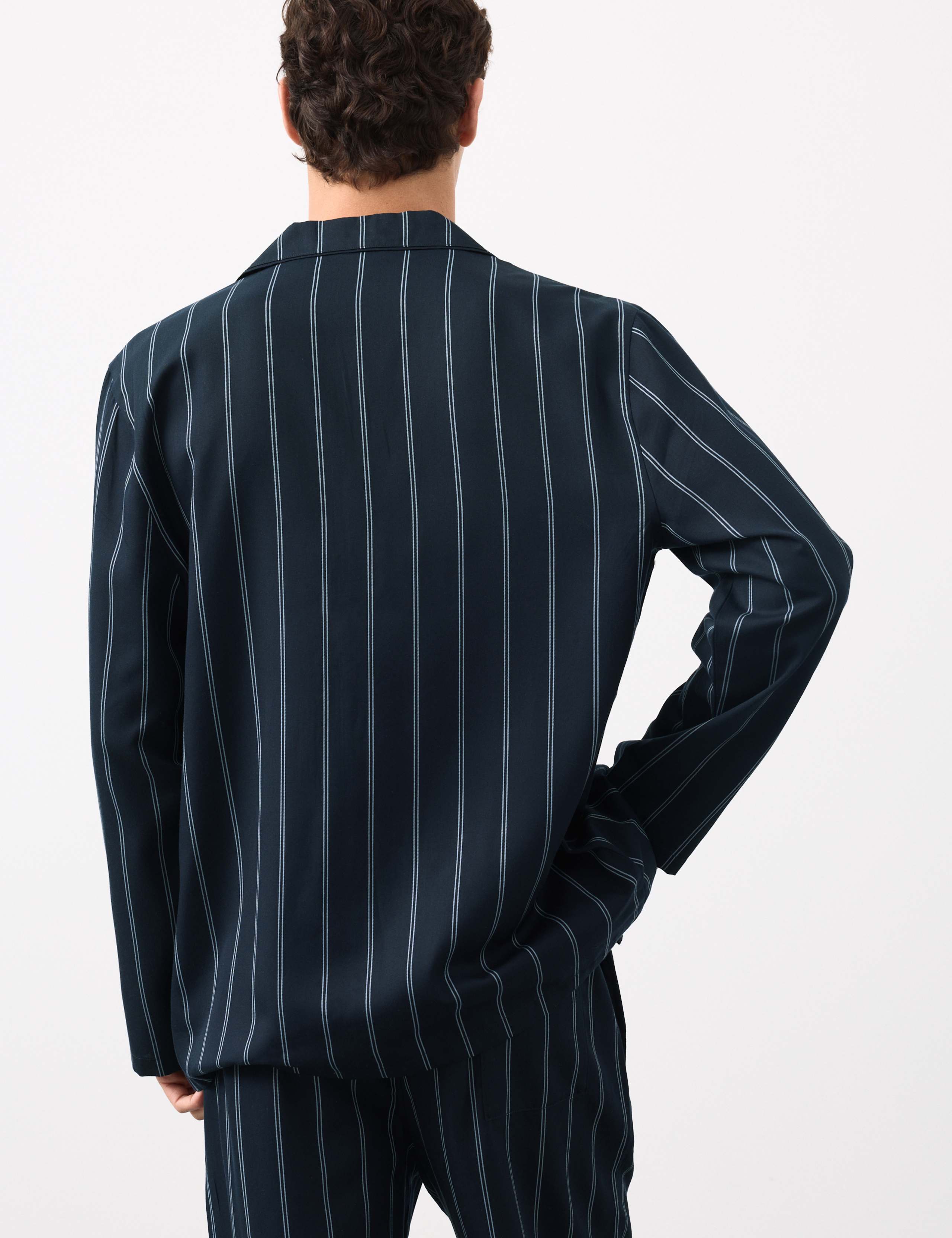 Pure Lyocell Striped Pyjama Top 4 of 4