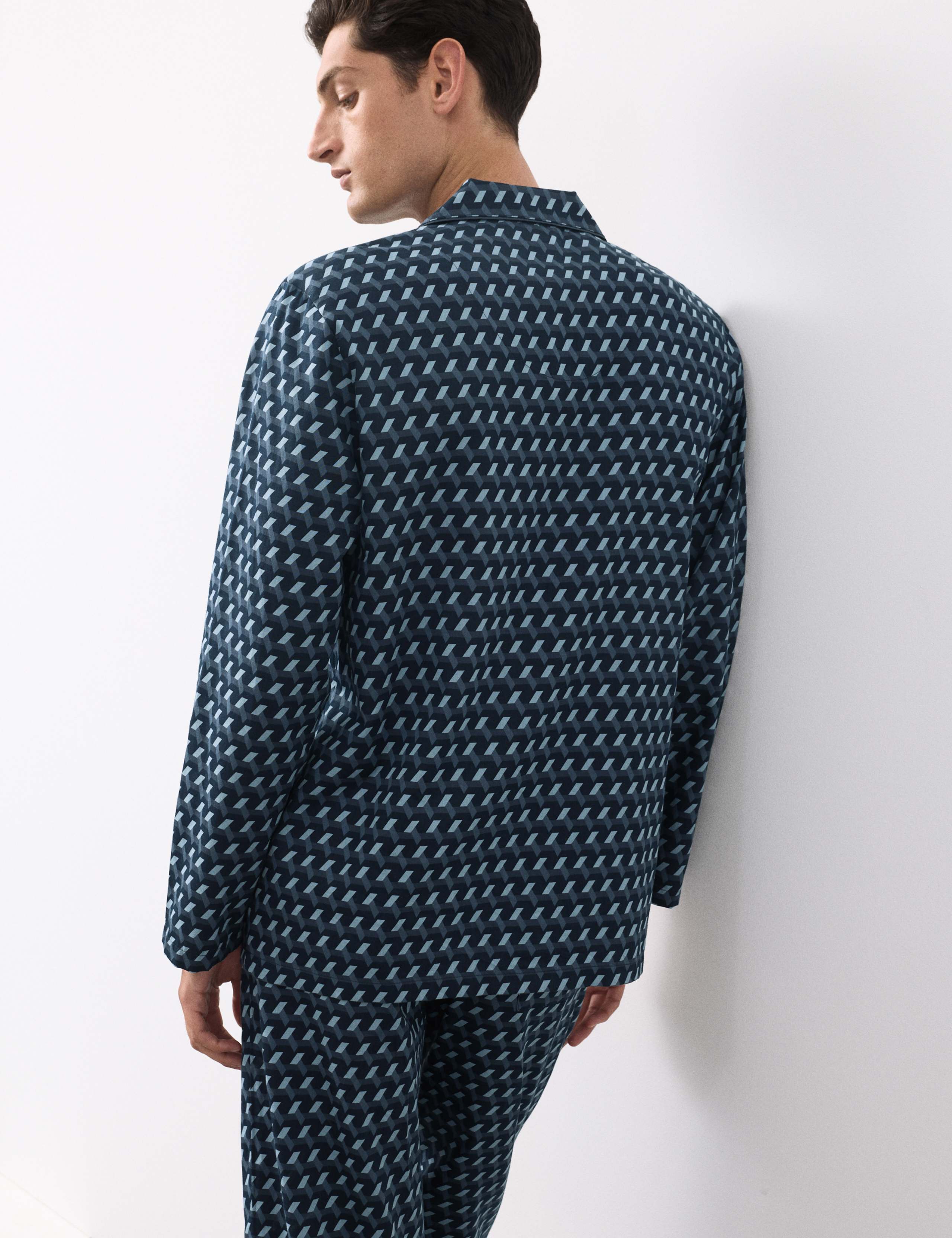 Cotton Rich Geometric Print Pyjama Bottoms 6 of 6