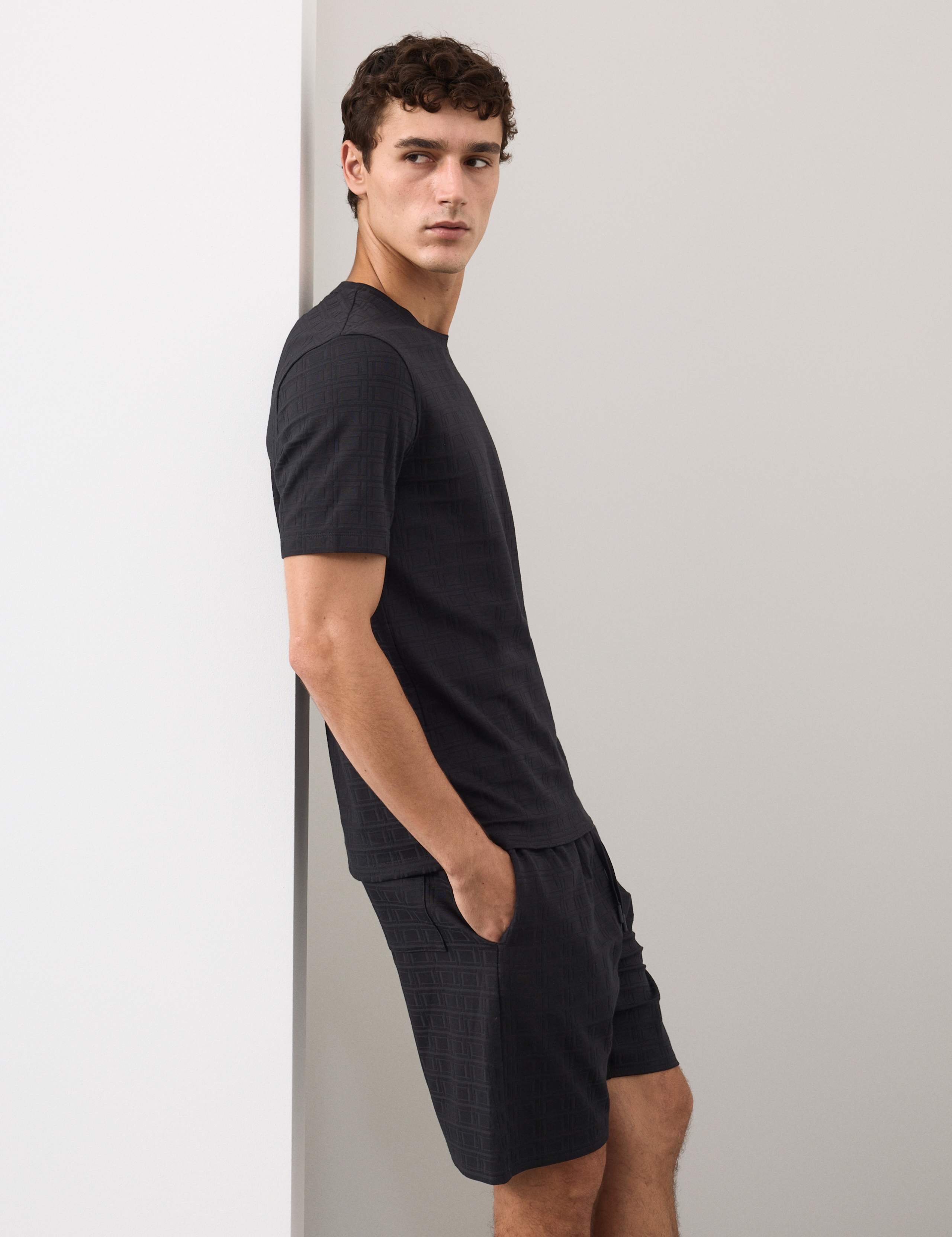 Supima® CottonRich Stretch Jacquard T Shirt 3 of 6