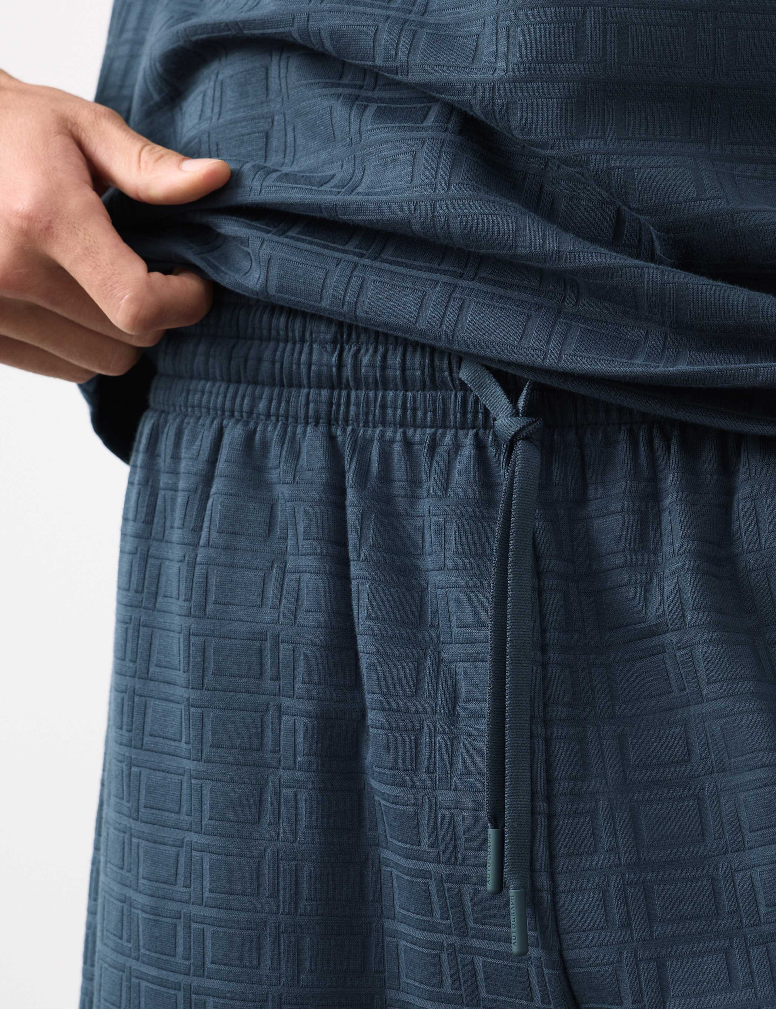 Supima® Cotton Rich Jacquard Pyjama Shorts 3 of 7