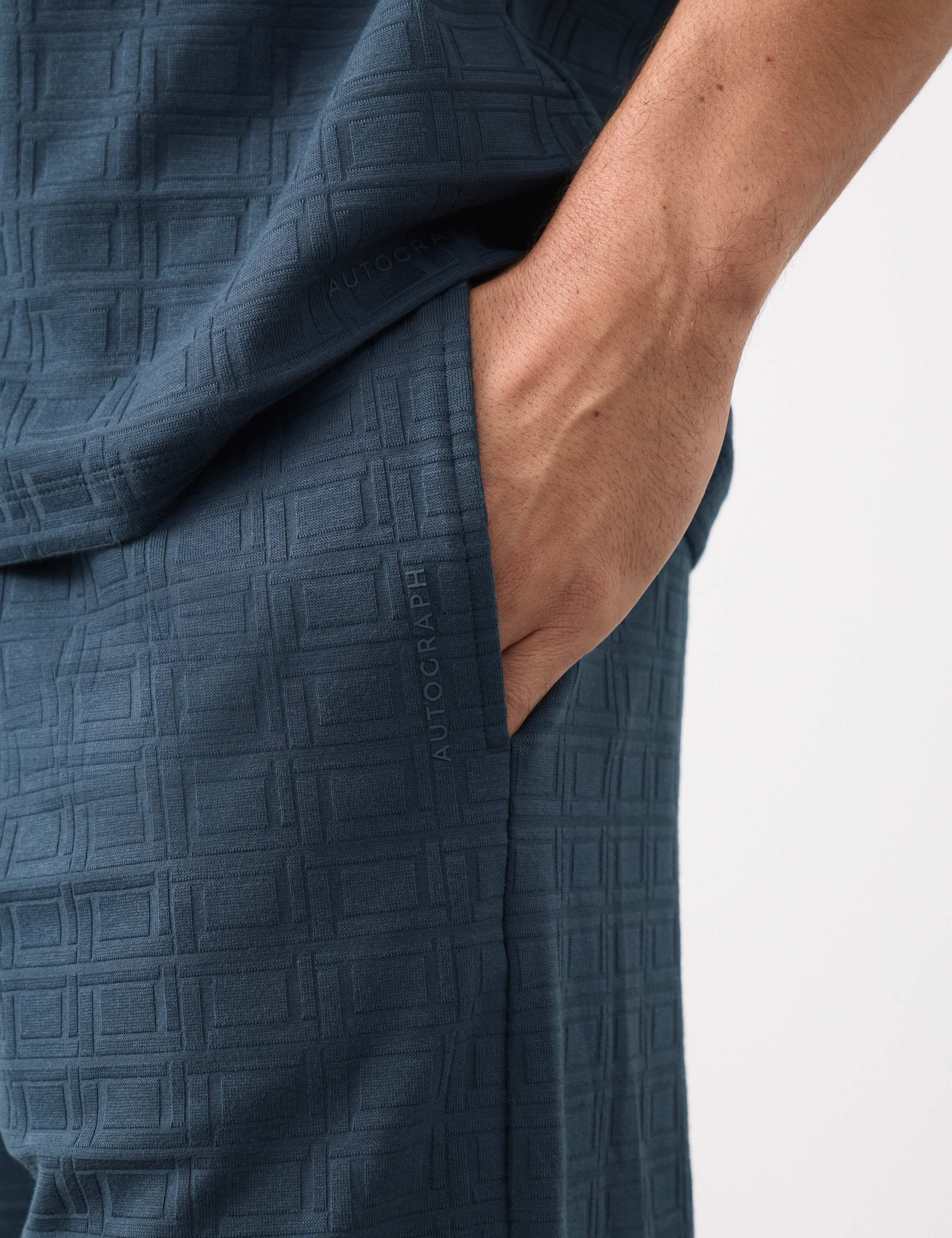 Supima® Cotton Rich Jacquard Pyjama Shorts 6 of 7