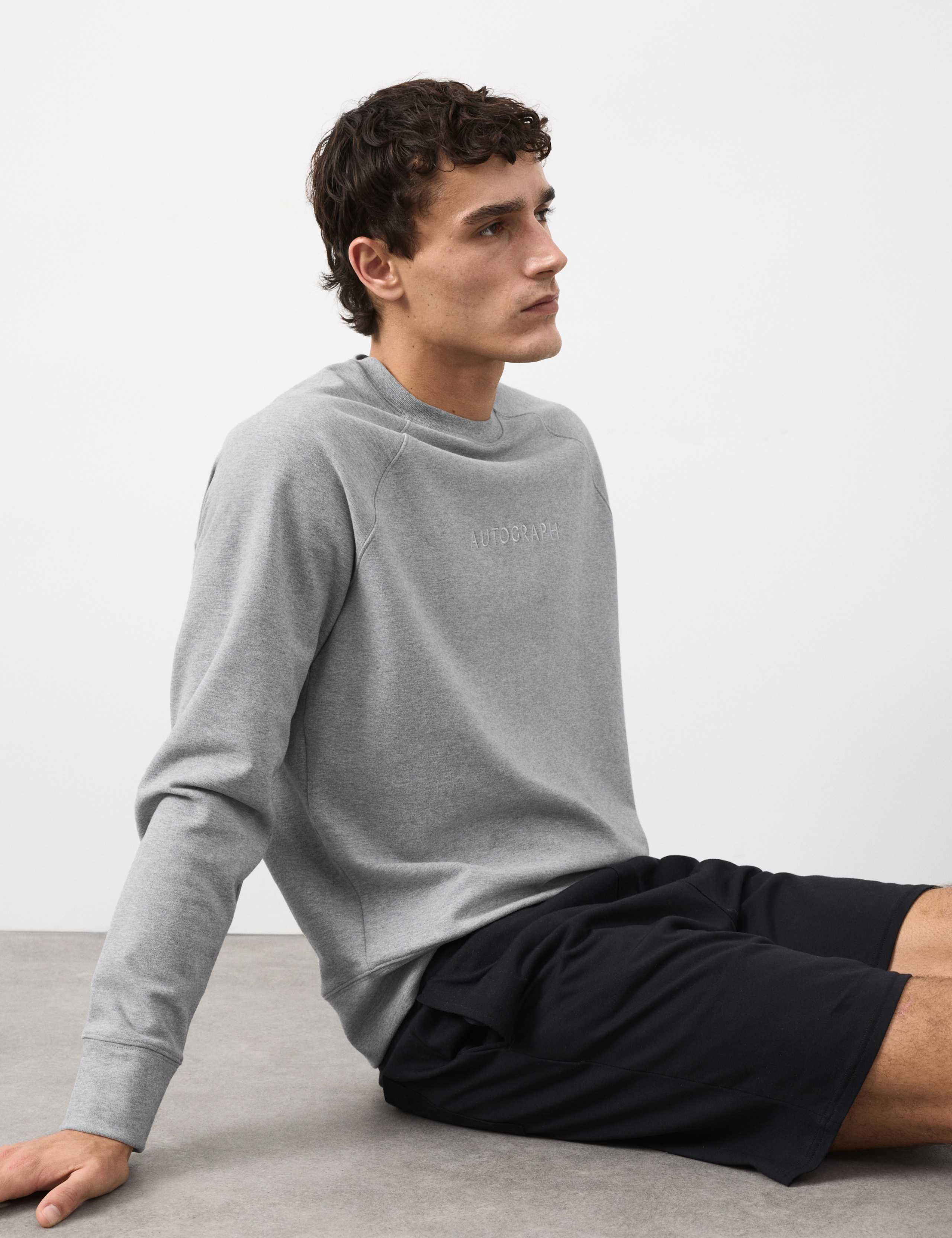 Cotton Rich Stretch Loungewear Sweatshirt 3 of 6