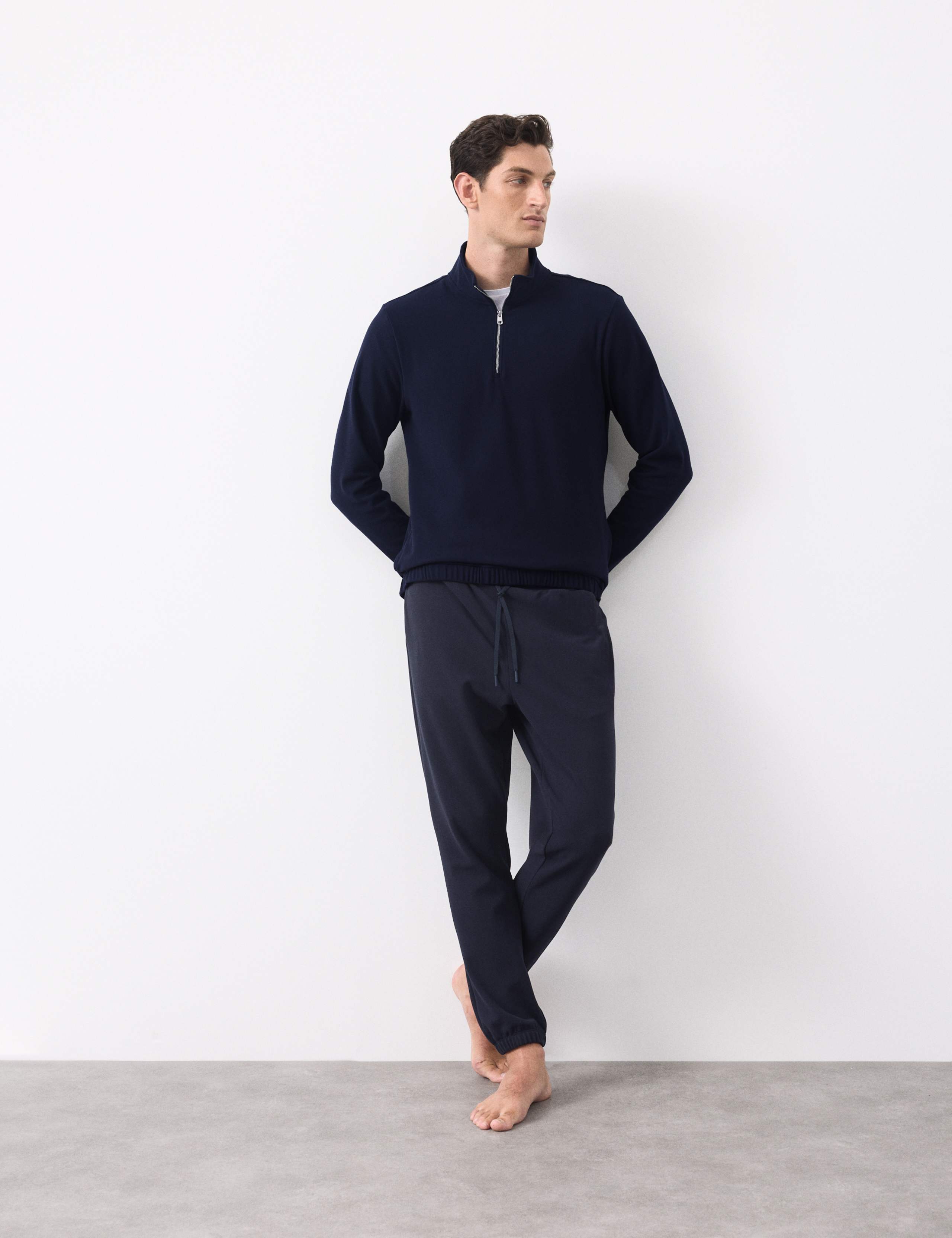 Luxury Fleece Half Zip Loungewear Top 3 of 5