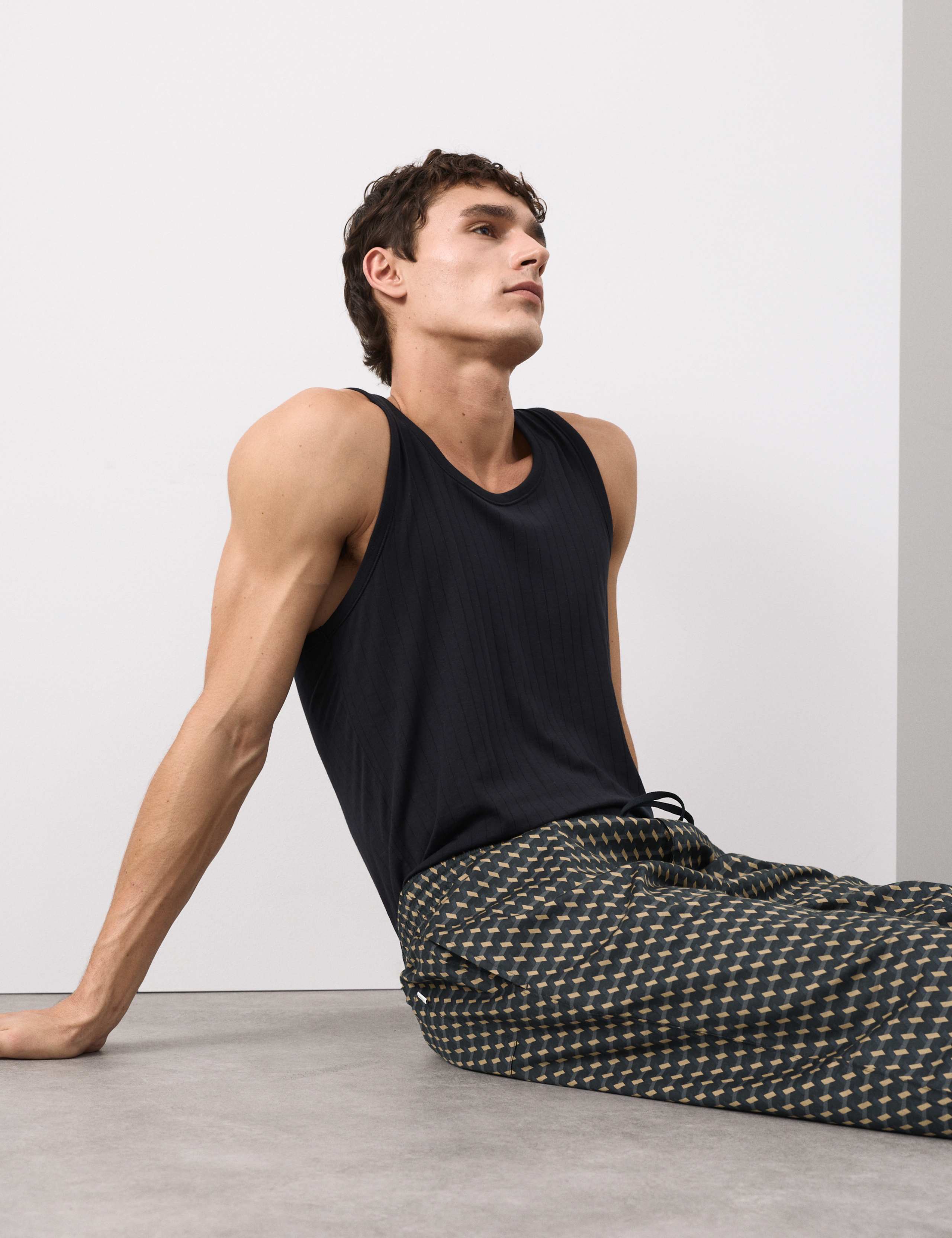 Cotton Rich Geometric Print Pyjama Bottoms 3 of 6