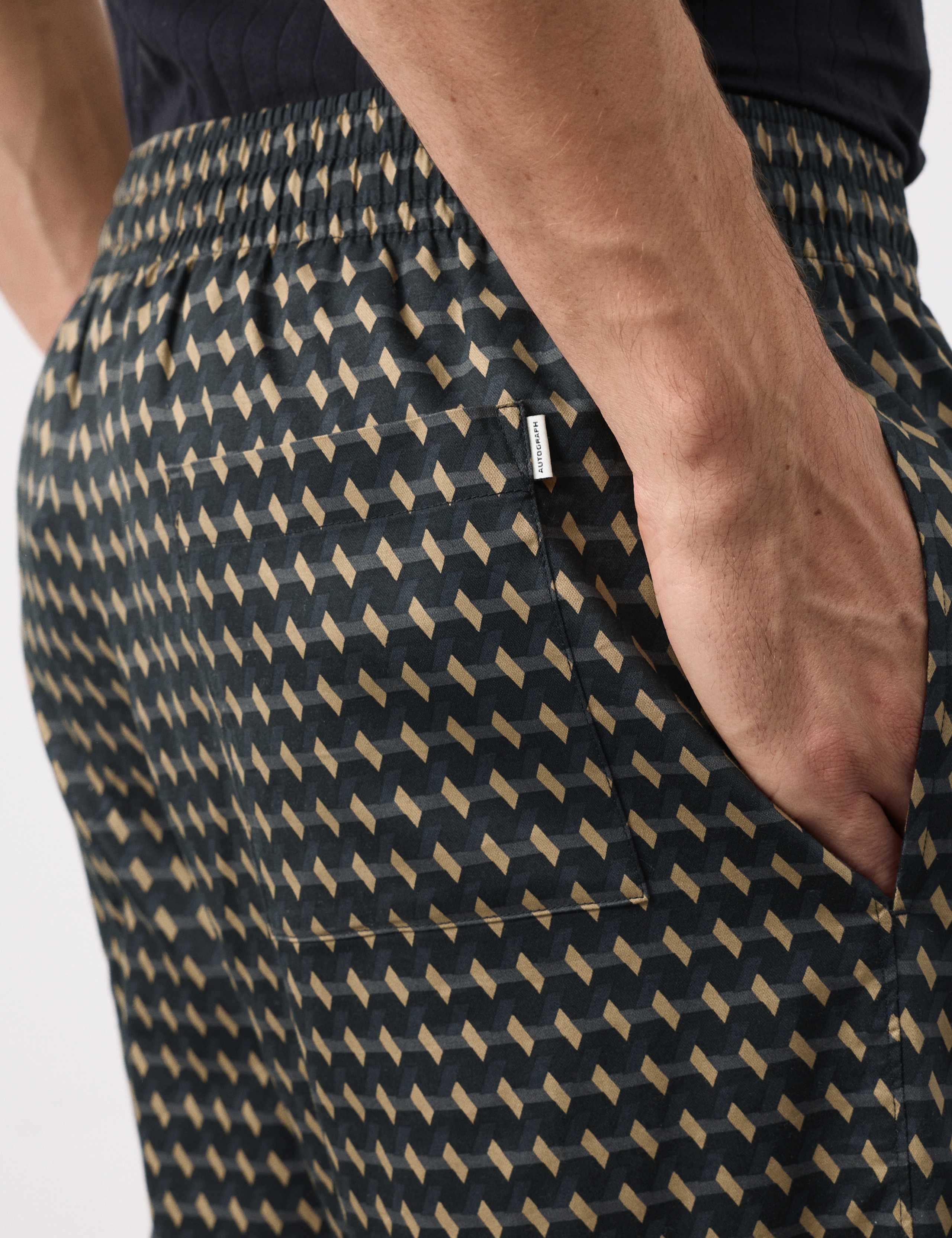 Cotton Rich Geometric Print Pyjama Bottoms 4 of 6